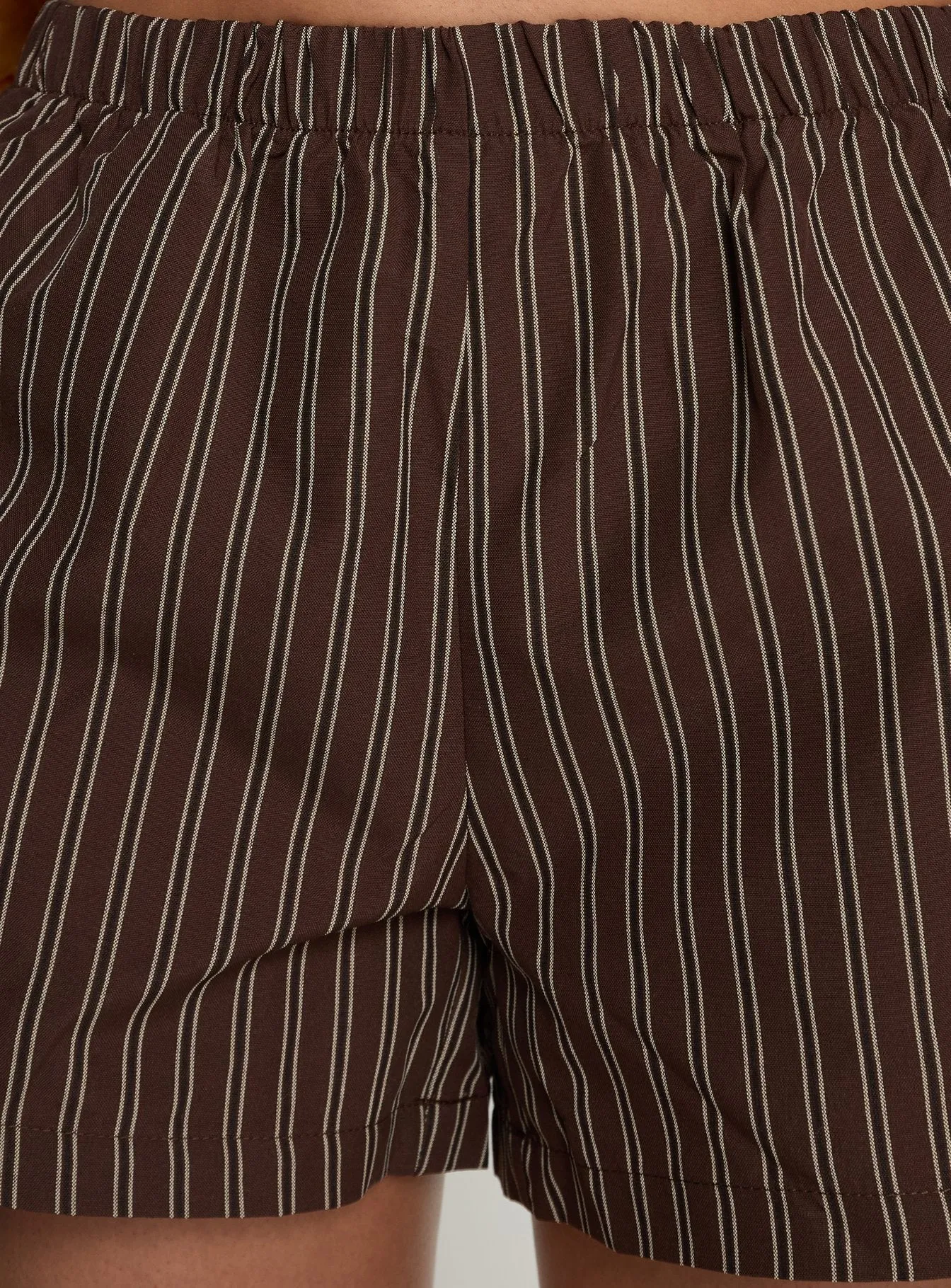 Vesperelle Elasticated Waist Shorts Brown Stripe sold by Princess Polly product image thumbnail 5