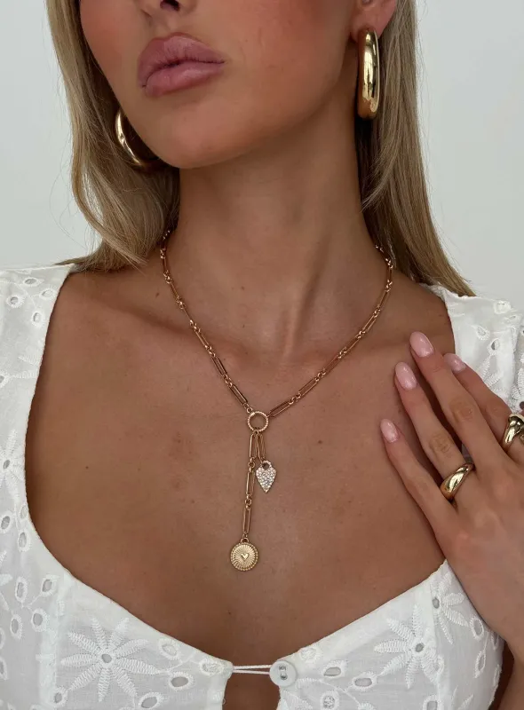 Kyrella Y Necklace Gold sold by Princess Polly