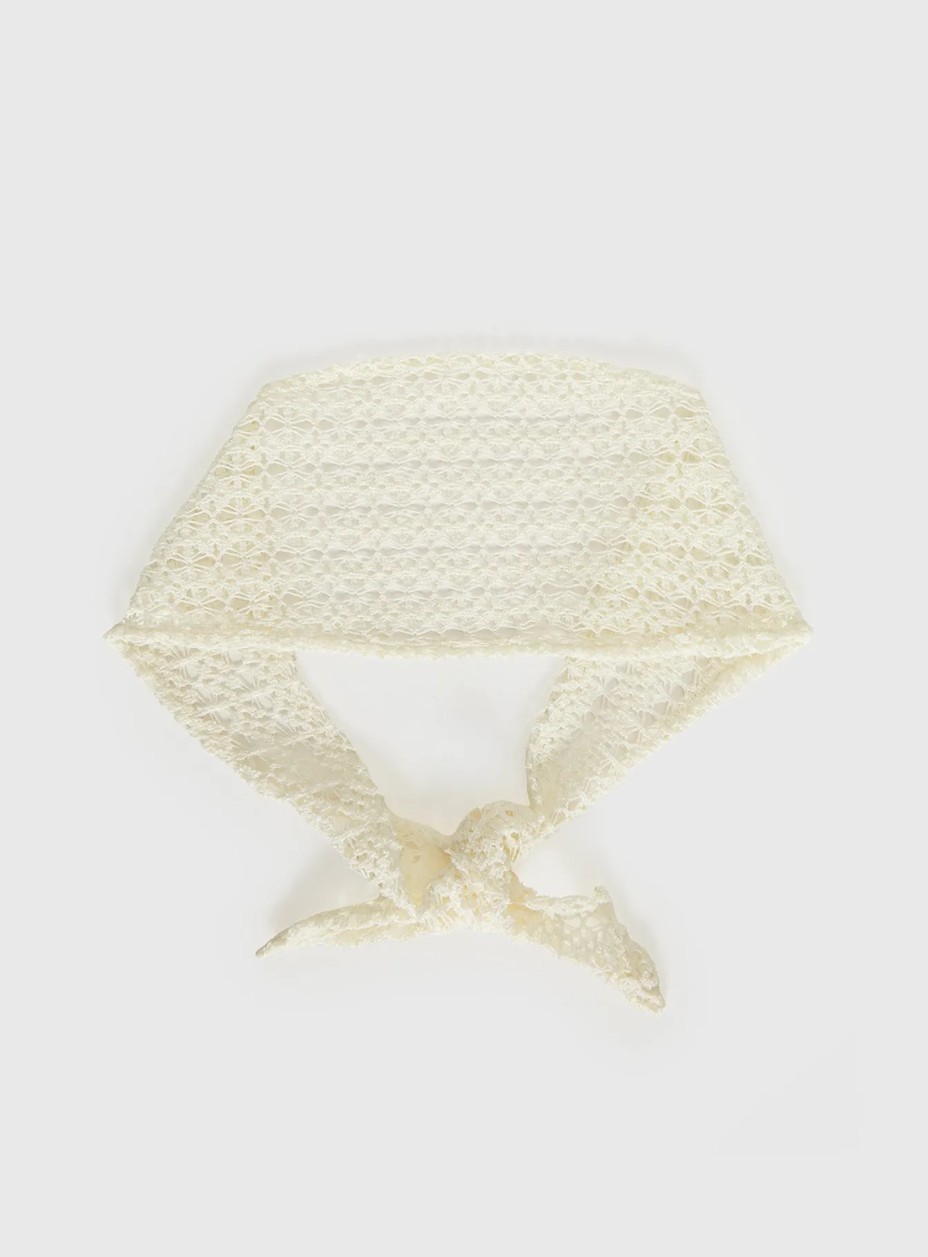 Keighla Crochet Hair Scarf Cream sold by Princess Polly product image thumbnail 2