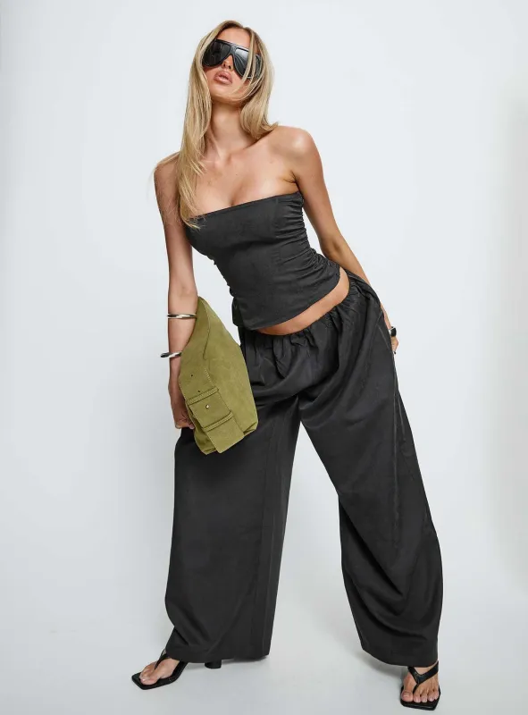 Odara Wide Leg Pants Black sold by Princess Polly