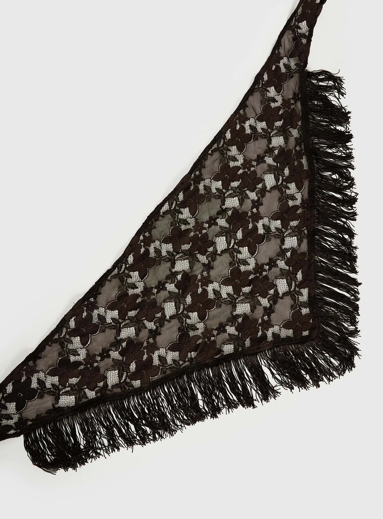 Elizebeth Tie Waist Tassel Belt Chocolate sold by Princess Polly product image thumbnail 3