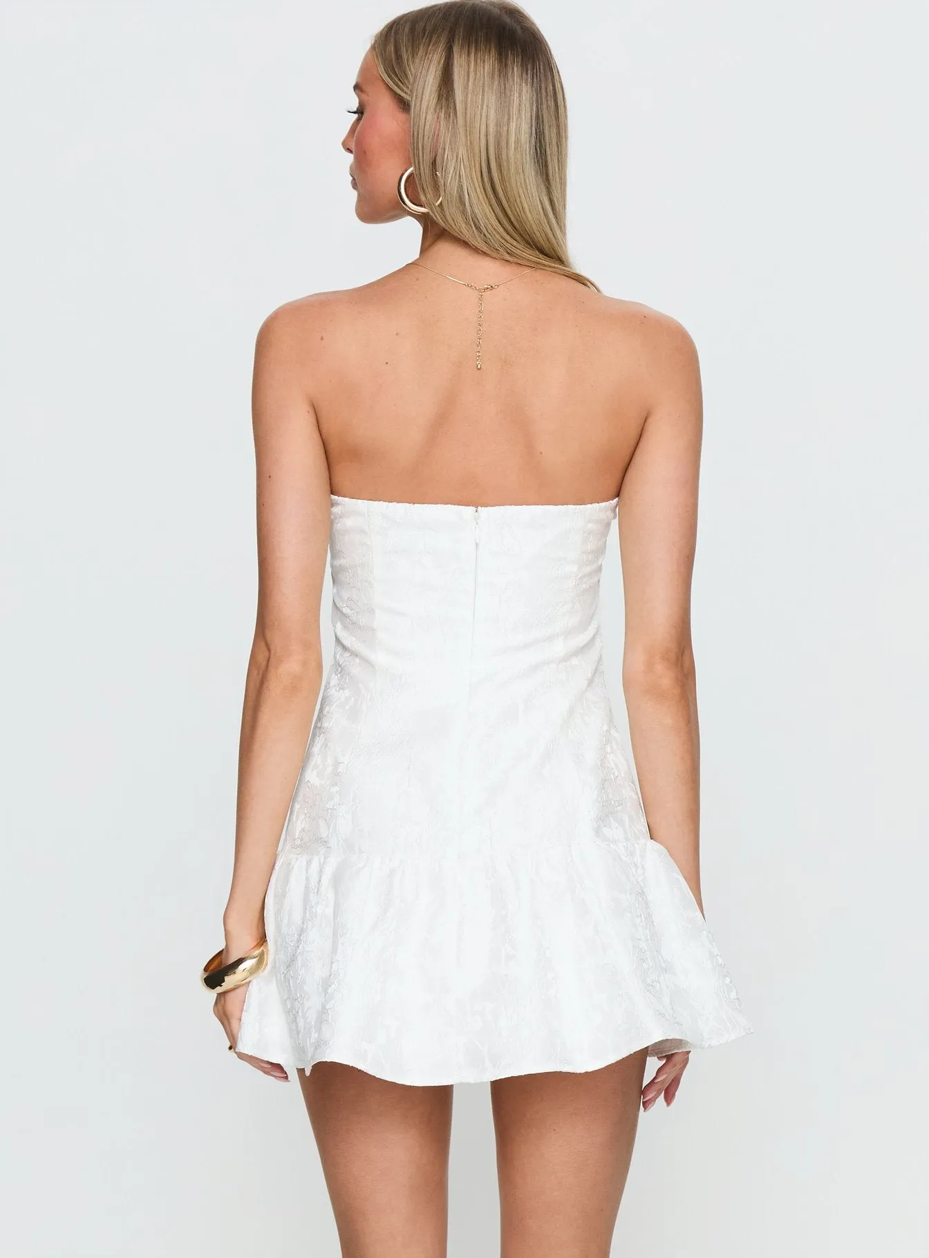 Aubriana Strapless Mini Dress White sold by Princess Polly product image thumbnail 5