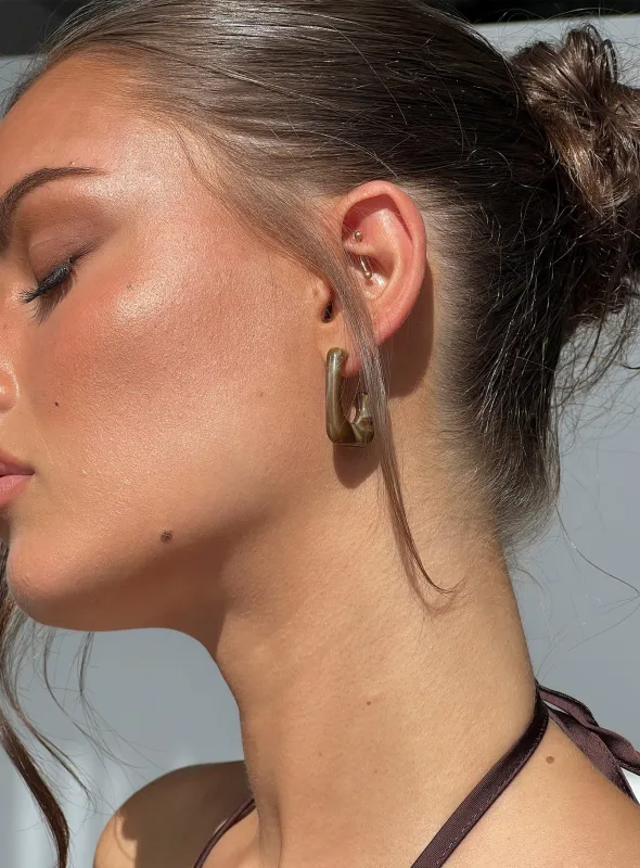 Marnee Earrings Brown sold by Princess Polly
