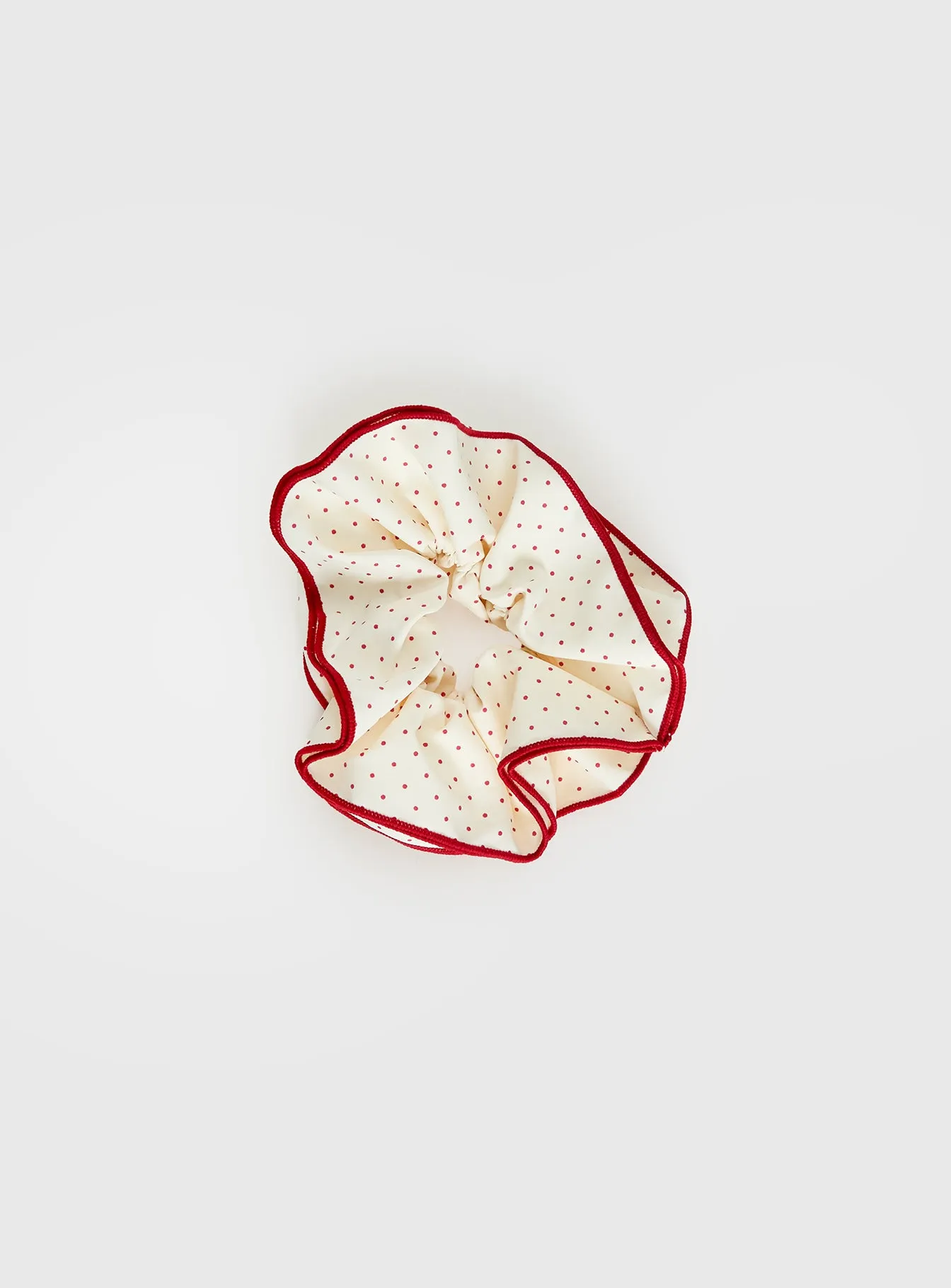 Dovie Frill Scrunchie Red / White Polka Dot sold by Princess Polly product image thumbnail 3