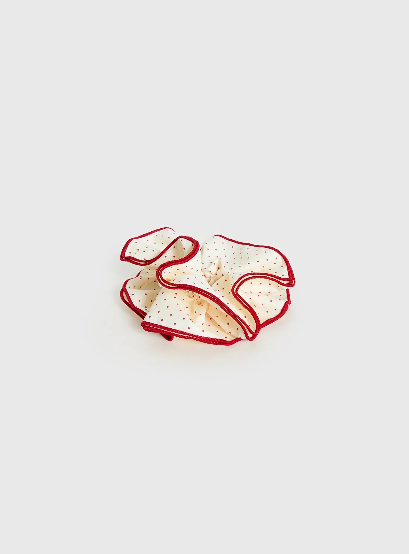 Dovie Frill Scrunchie Red / White Polka Dot sold by Princess Polly product image thumbnail 2