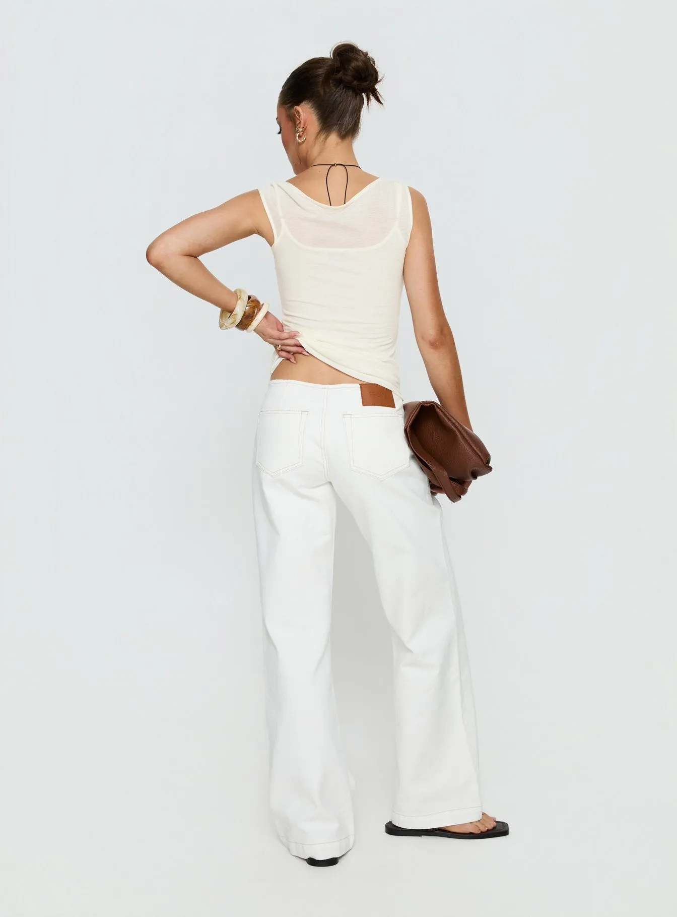Skaia Layered Sheer Top Cream sold by Princess Polly product image thumbnail 5