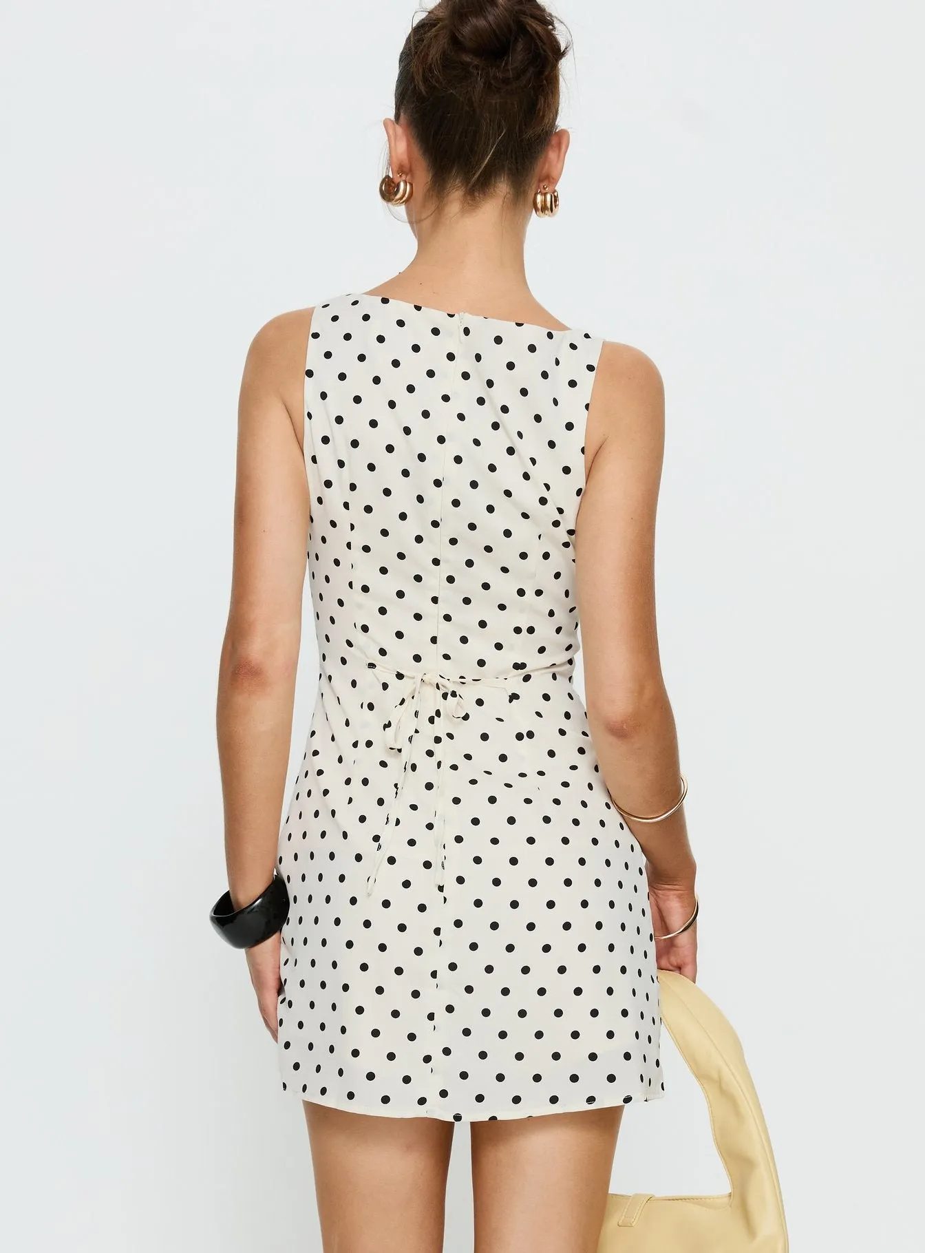 Kherin Boat Neck Romper Cream Polka sold by Princess Polly product image thumbnail 5