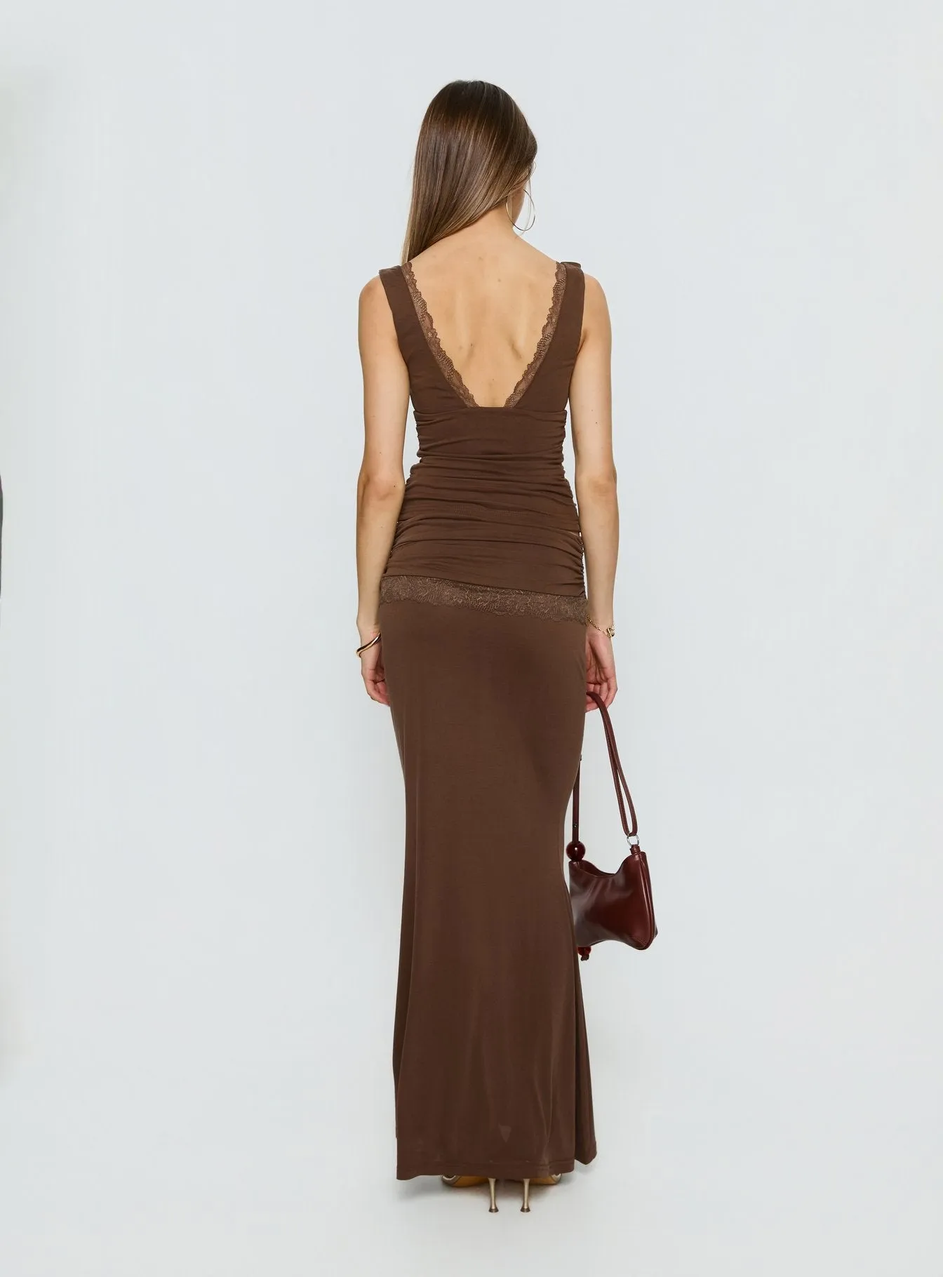Zespri Jersey Maxi Skirt Brown sold by Princess Polly product image thumbnail 5