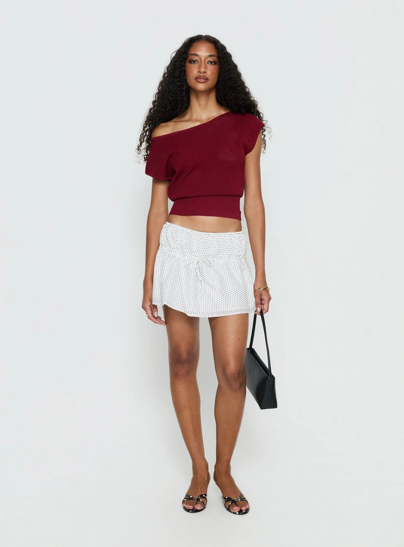 Nomi Mini Skirt White Polka Dot sold by Princess Polly product image thumbnail 3