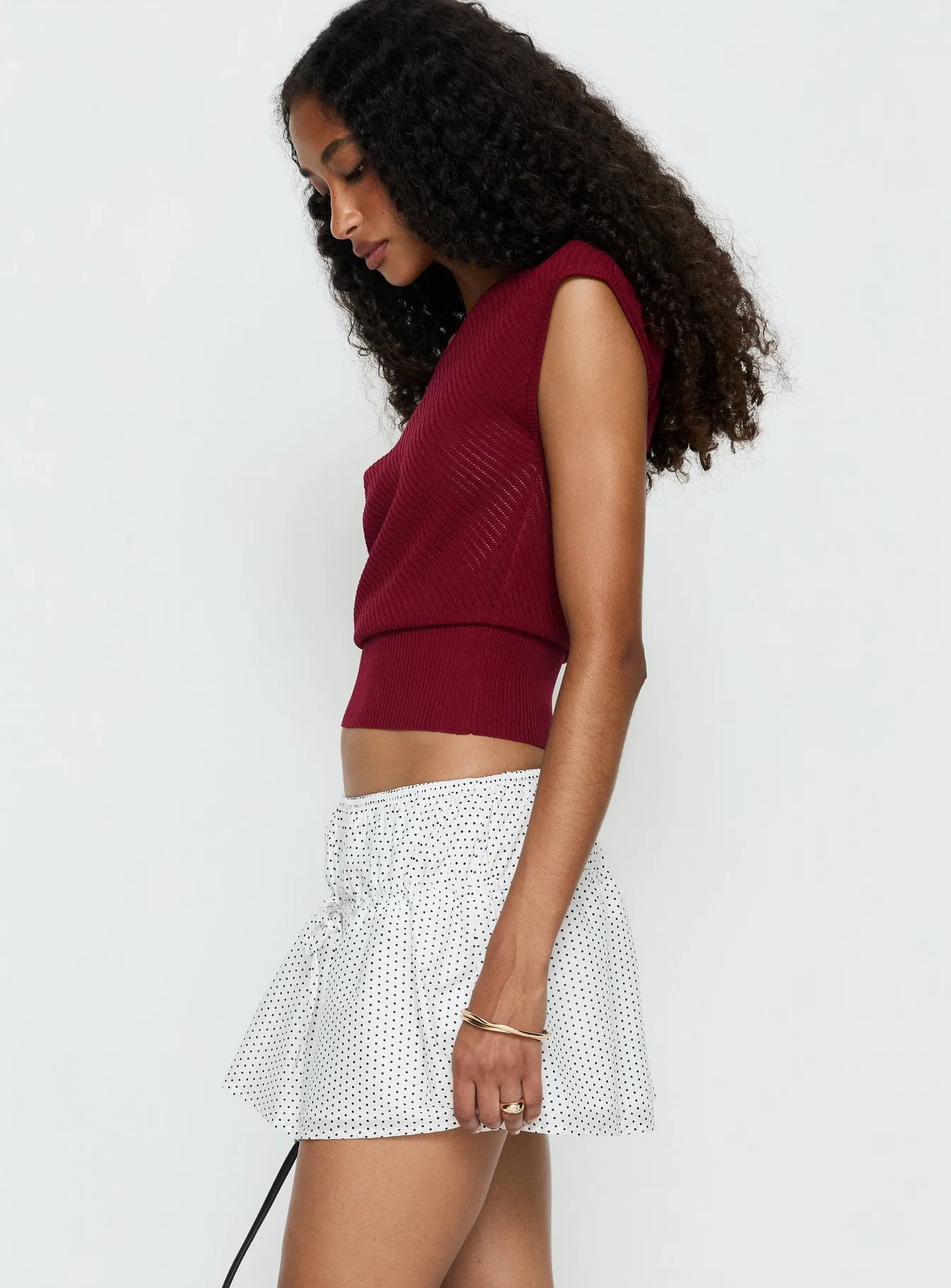 Nomi Mini Skirt White Polka Dot sold by Princess Polly product image thumbnail 4