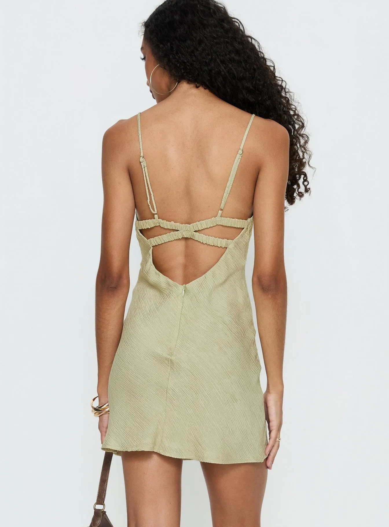 Makaia Balconette Mini Dress Sage sold by Princess Polly product image thumbnail 5