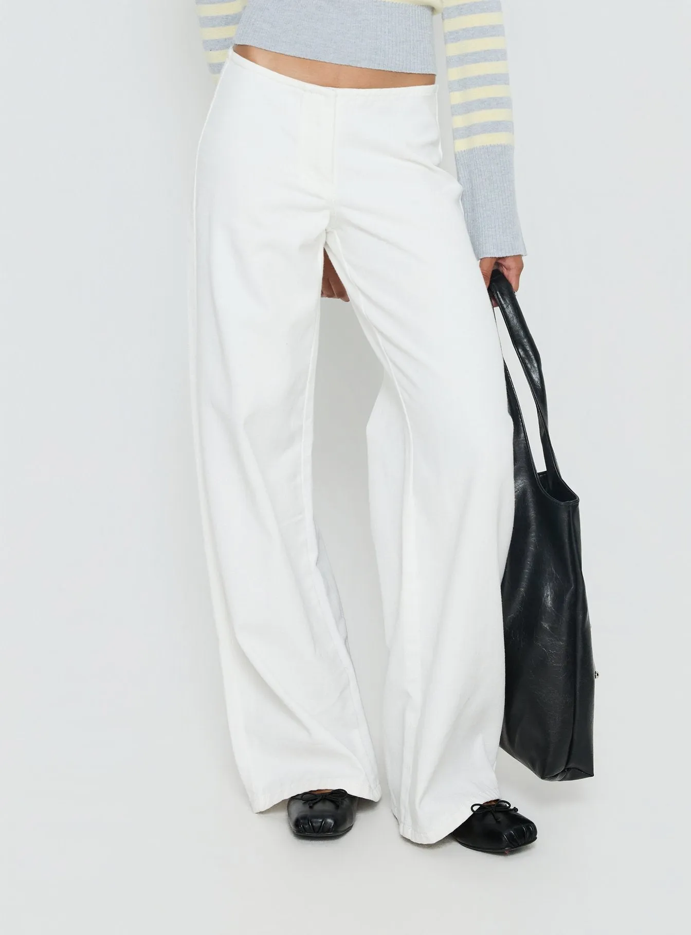 Hereos Mid Rise Baggy Leg Jeans White sold by Princess Polly product image thumbnail 2