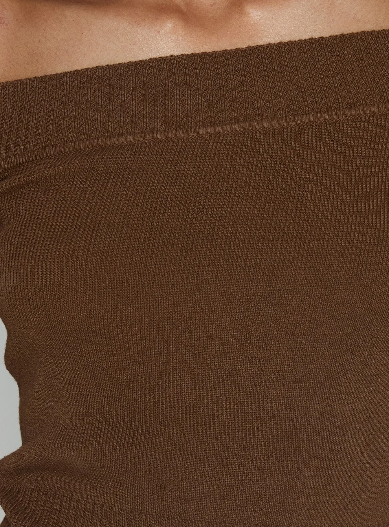 Perrey Long Sleeve Off Shoulder Knit Top Brown sold by Princess Polly product image thumbnail 5