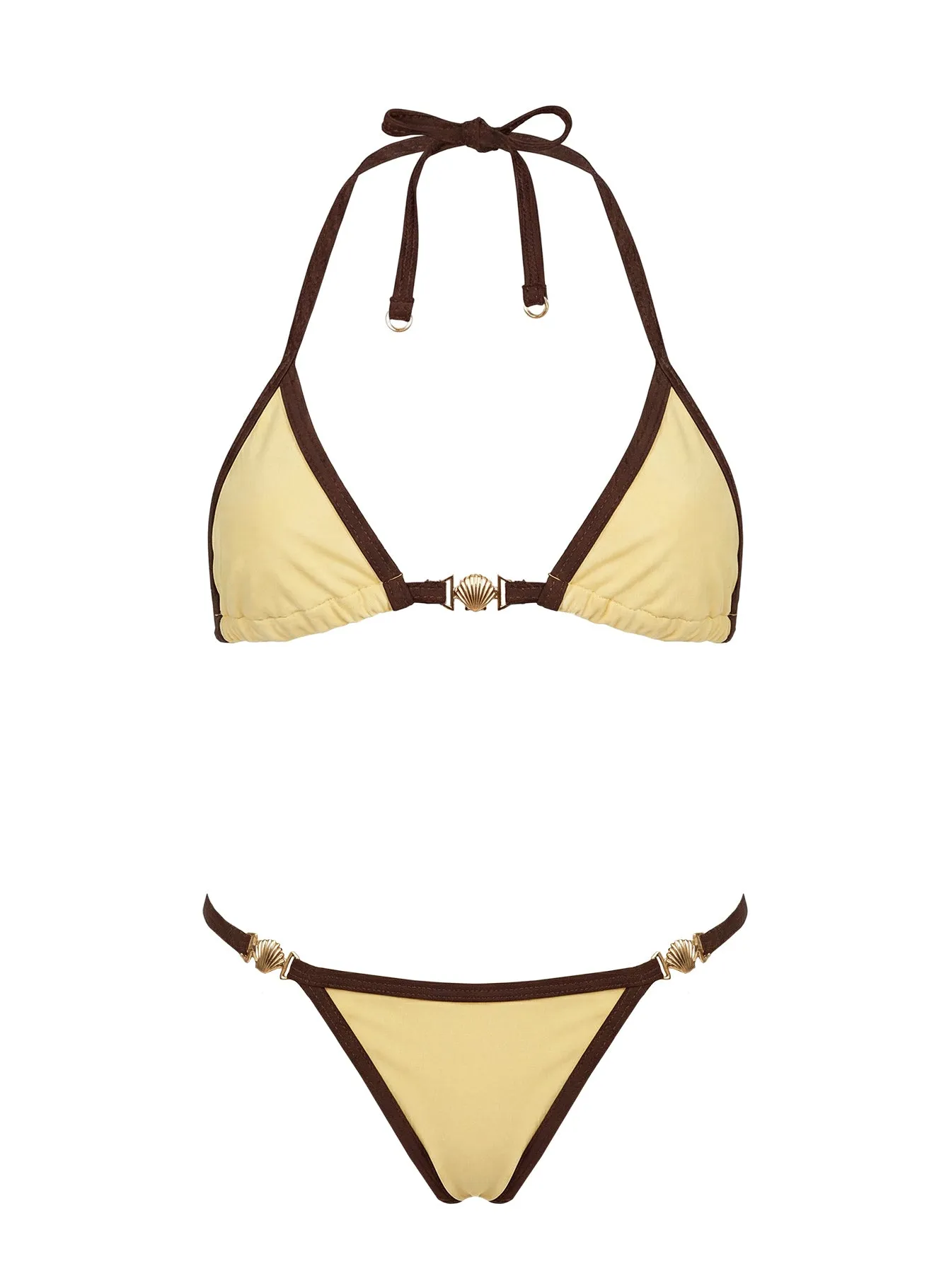 Beasley Cheeky Bikini Bottoms Yellow / Brown sold by Princess Polly product image thumbnail 5