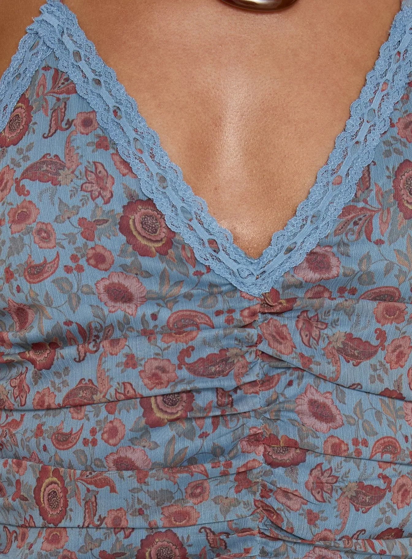 Emika Mini Dress Shadow Blossom Blue sold by Princess Polly product image thumbnail 5