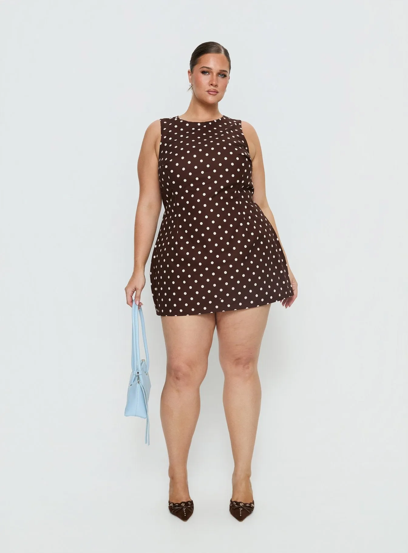 Yumiko Romper Brown Polka Curve sold by Princess Polly product image thumbnail 3