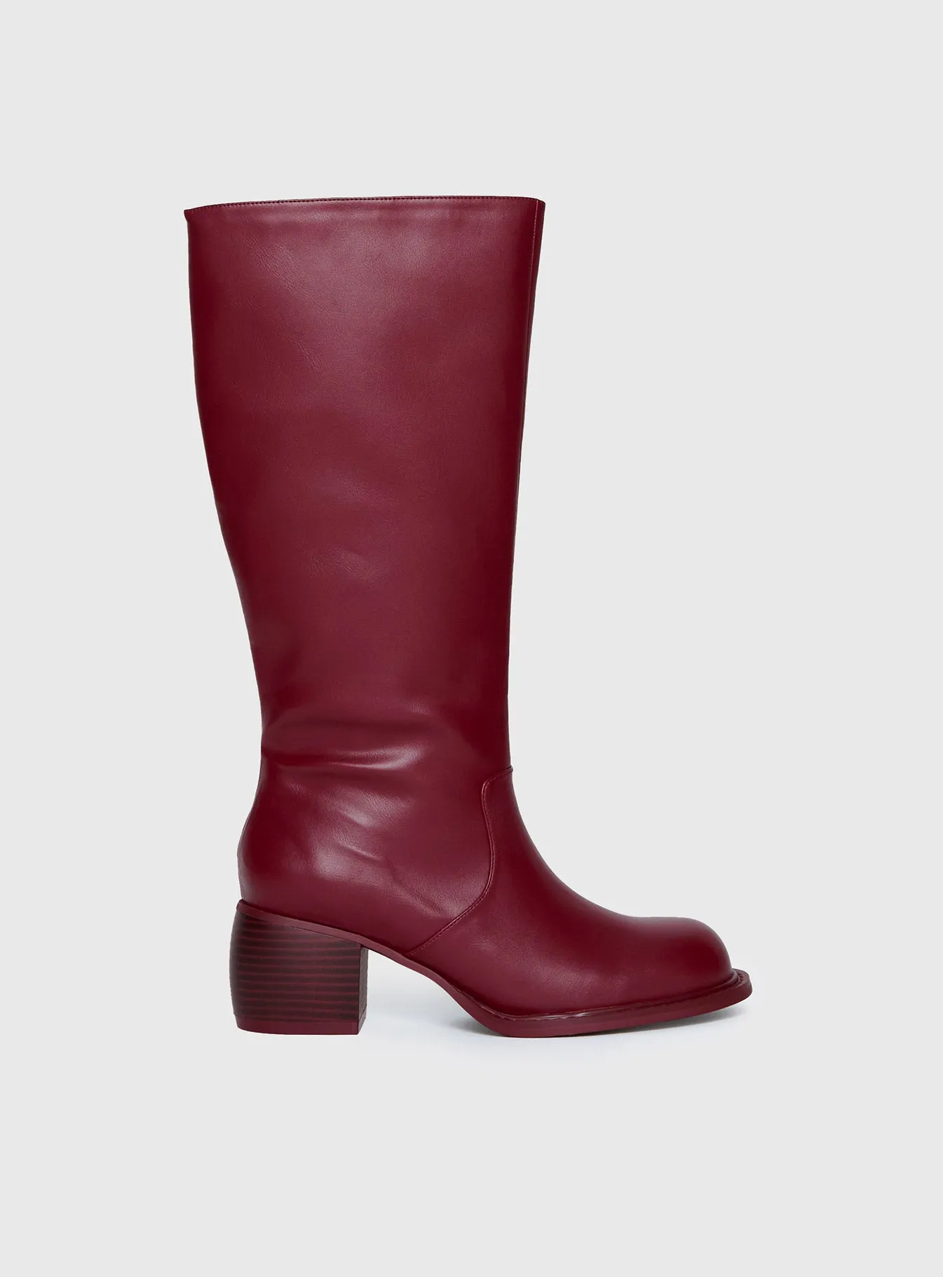 Ella Knee High Boots Burgundy sold by Princess Polly product image thumbnail 2