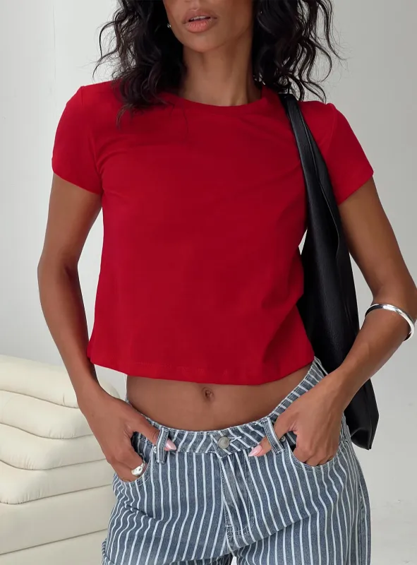 Micah Tee Red sold by Princess Polly