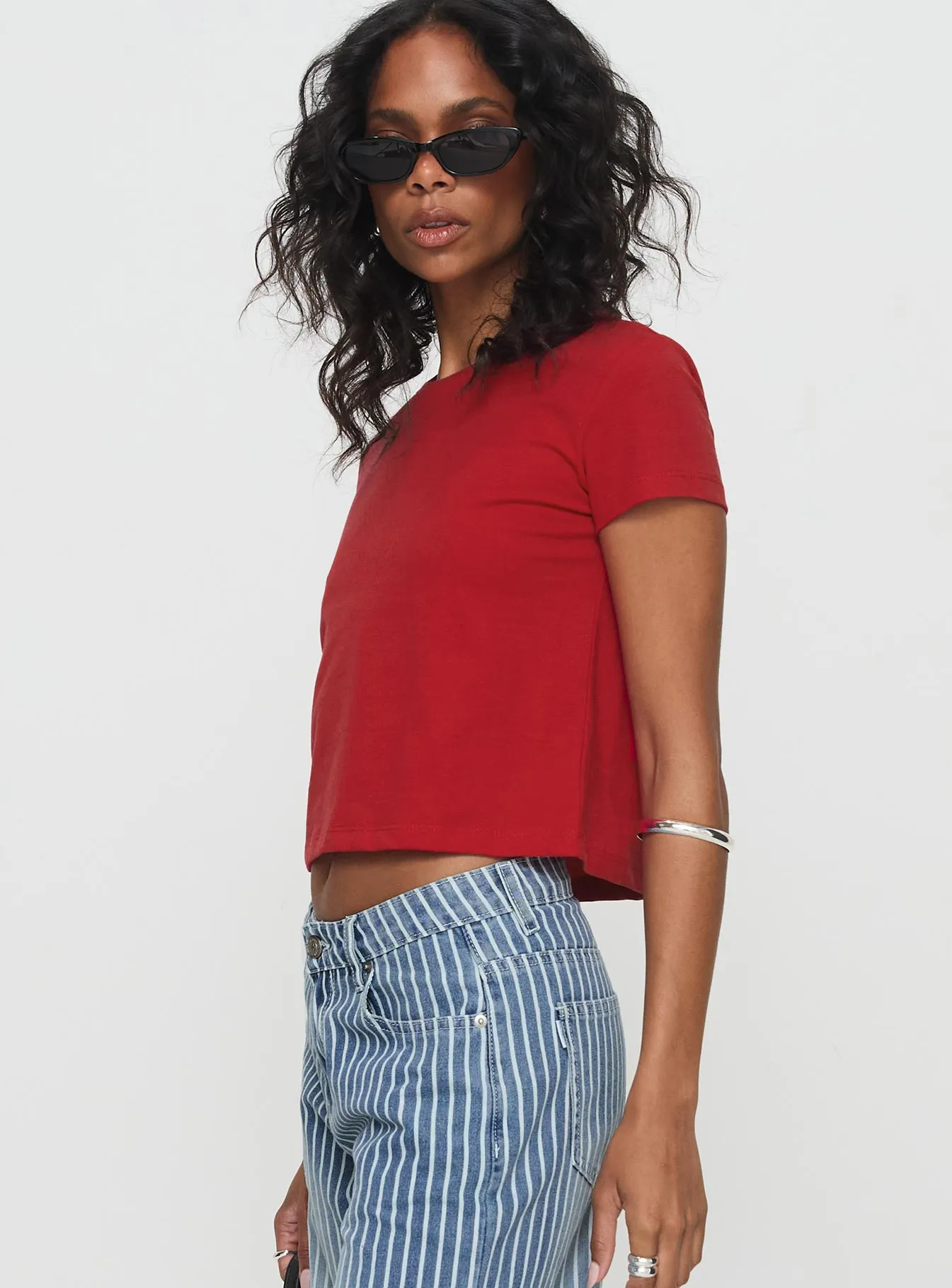 Micah Tee Red sold by Princess Polly product image thumbnail 4