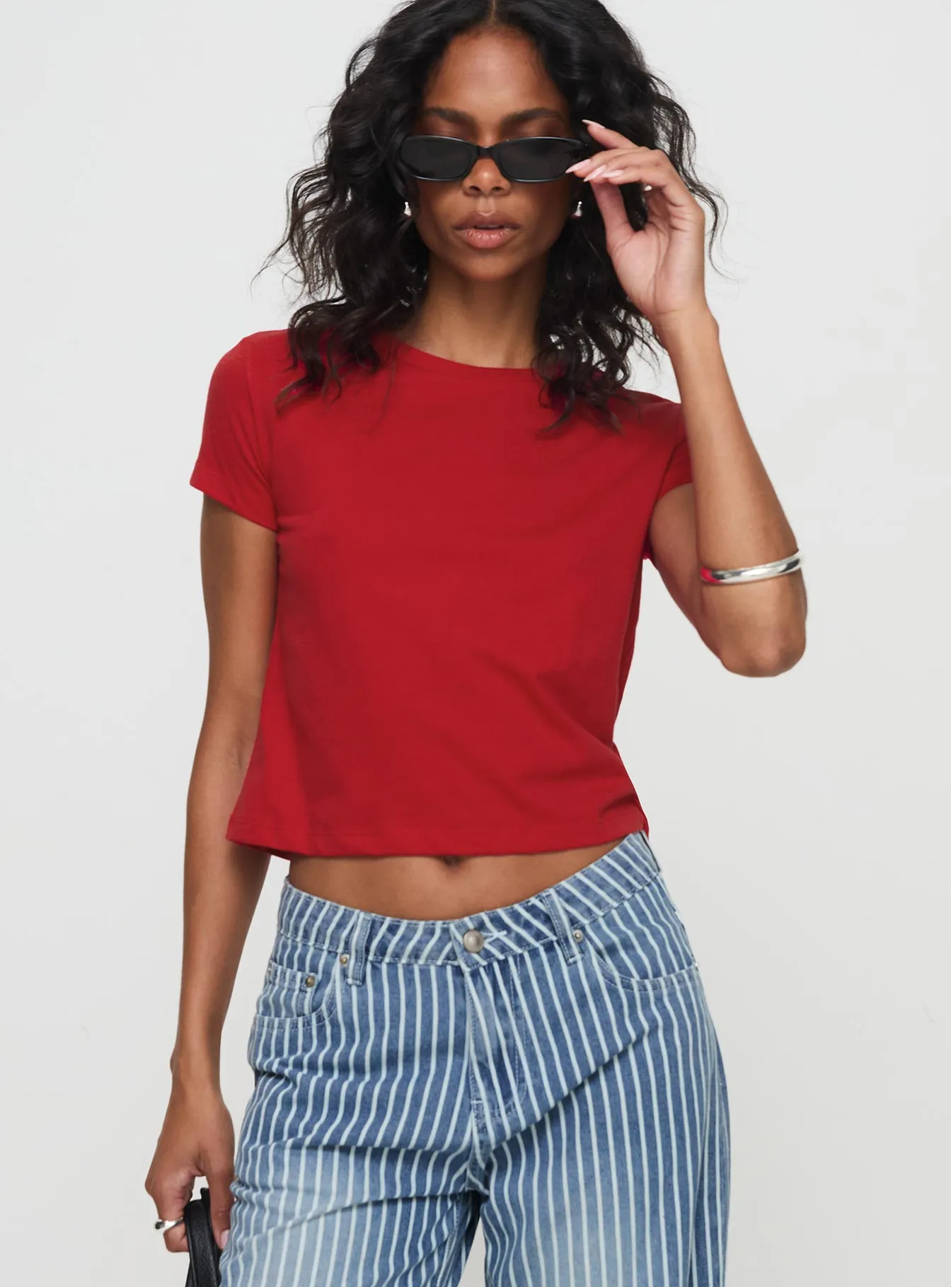 Micah Tee Red sold by Princess Polly product image thumbnail 2