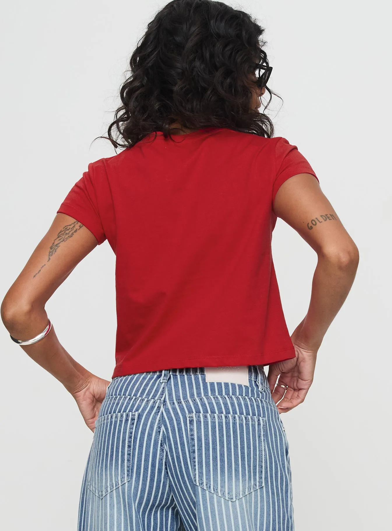 Micah Tee Red sold by Princess Polly product image thumbnail 5