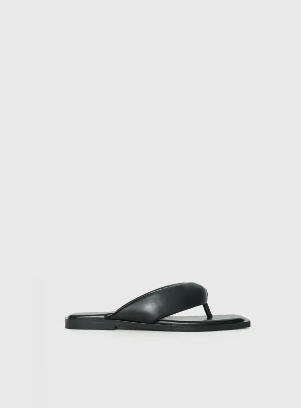 Rylin Puff Thong Sandals Black sold by Princess Polly