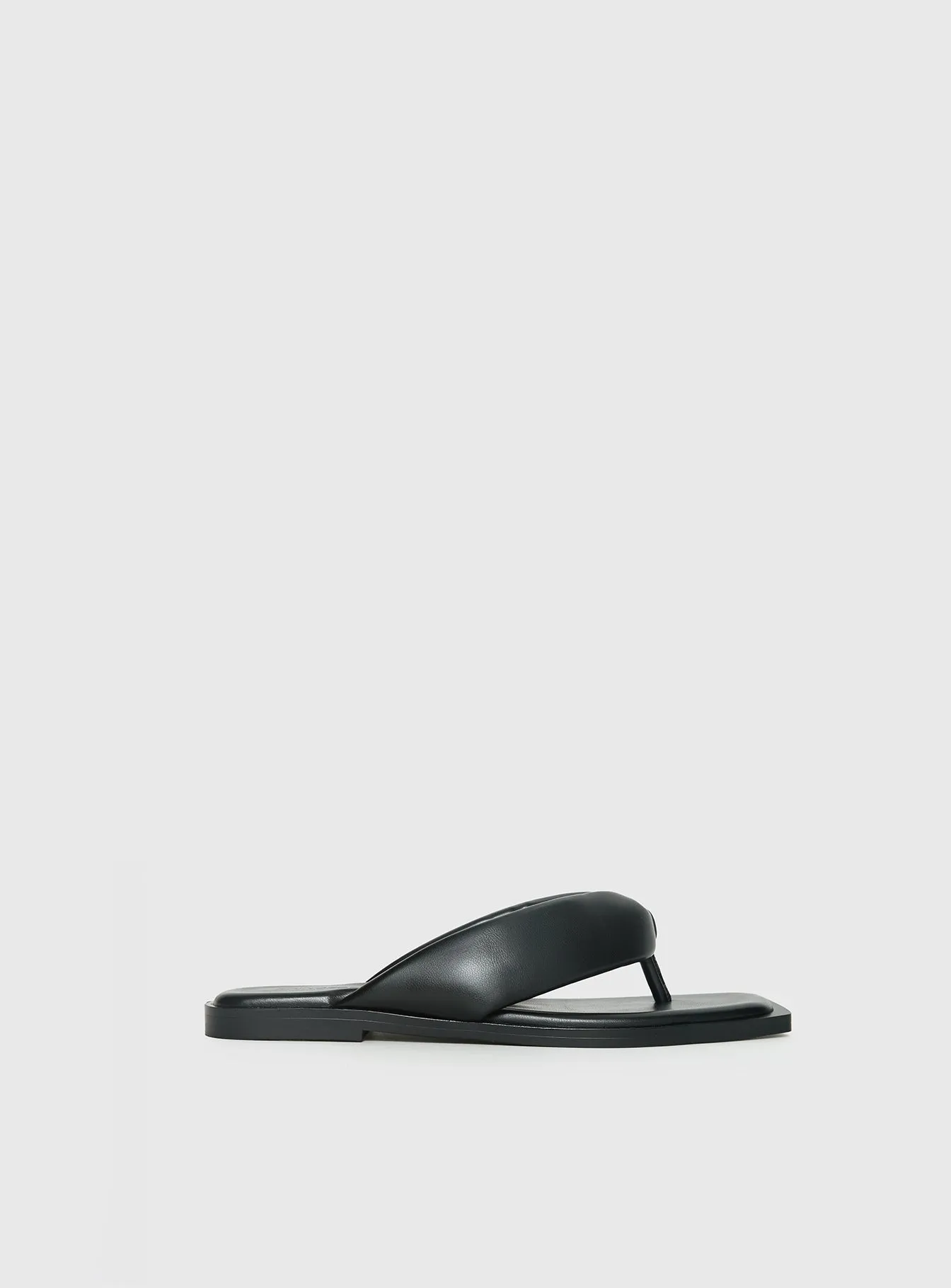 Rylin Puff Thong Sandals Black sold by Princess Polly