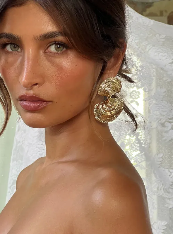 Brinly Earrings Gold made by Princess Polly