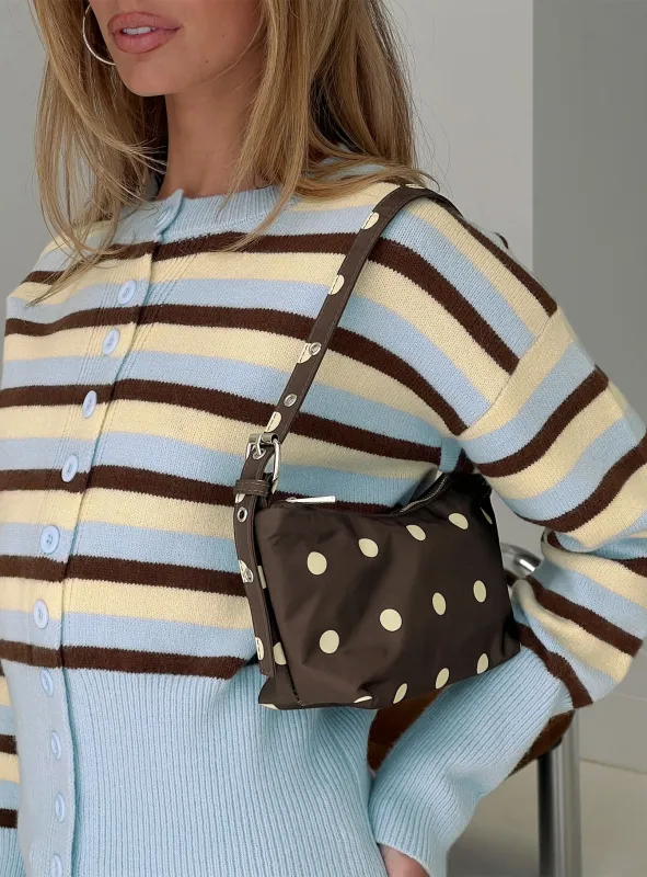 Winta Shoulder Bag Brown Polka made by Princess Polly