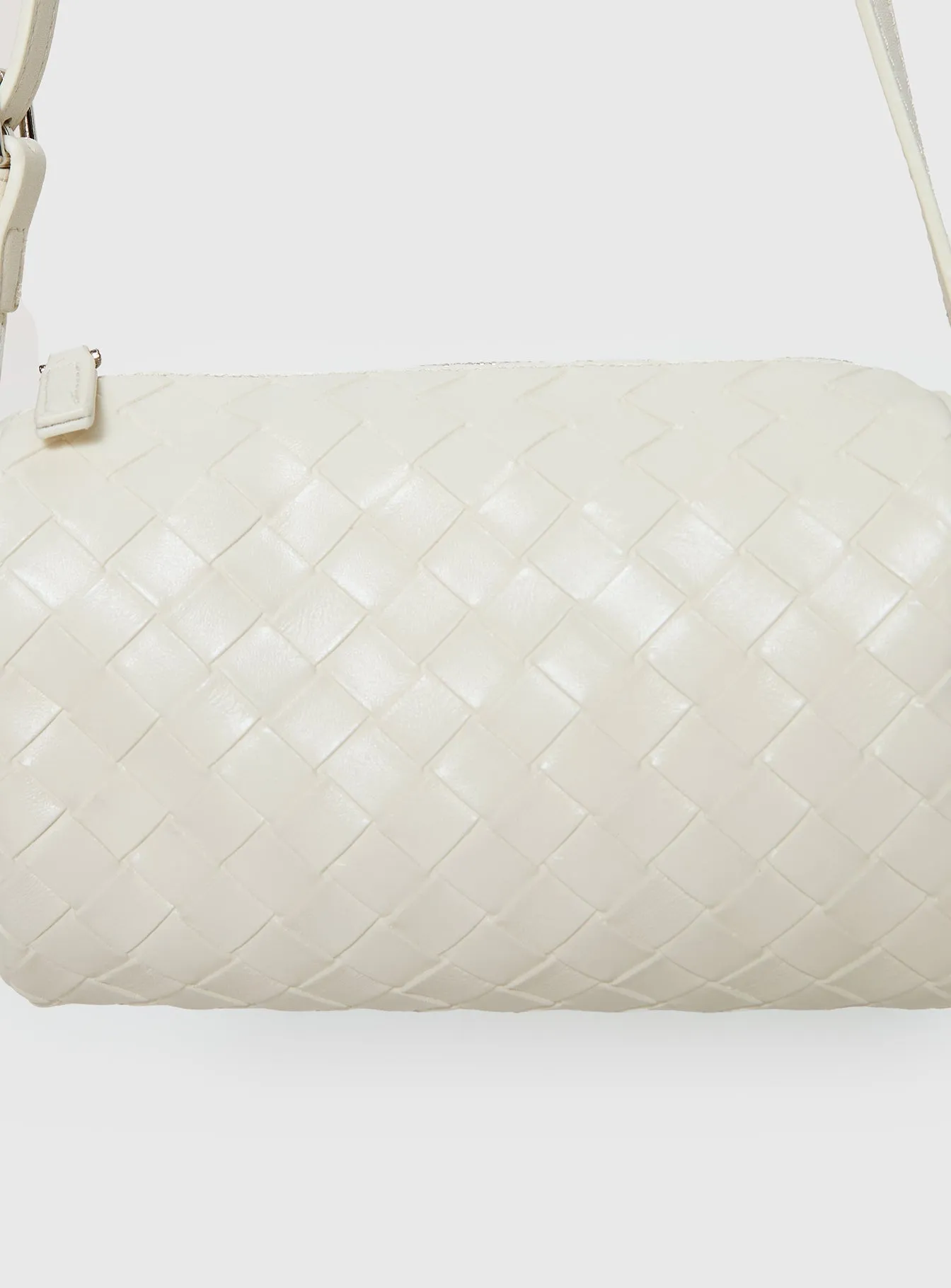 Corlee Woven Faux Leather Cylinder Bag Cream sold by Princess Polly product image thumbnail 5