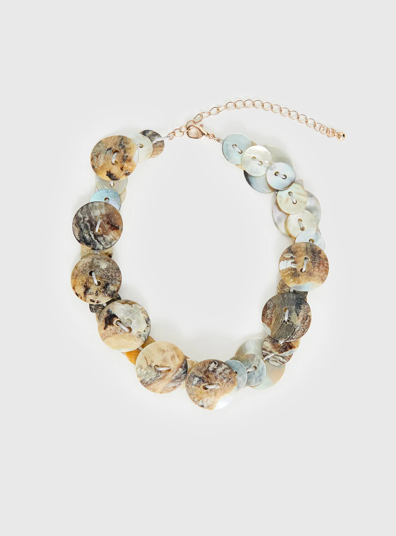 Brealle Button Necklace Multi sold by Princess Polly product image thumbnail 2