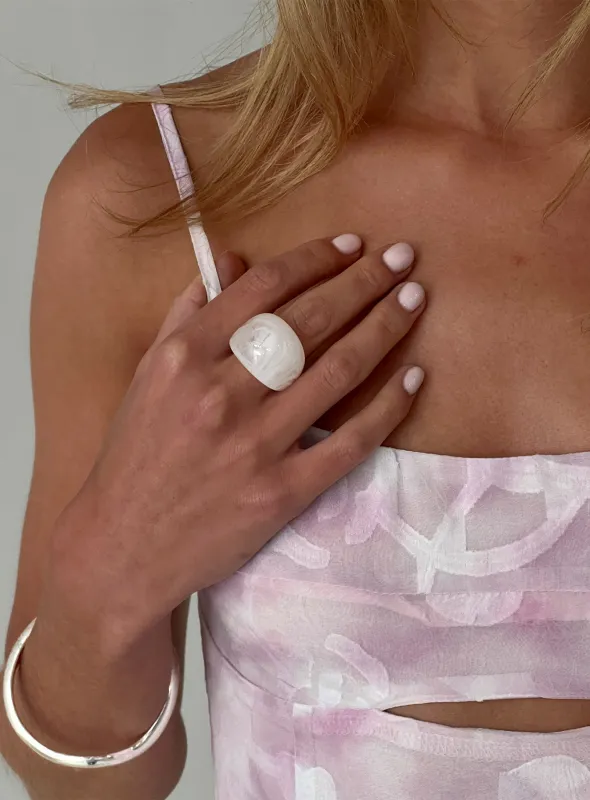 Britley Resin Ring Clear made by Princess Polly