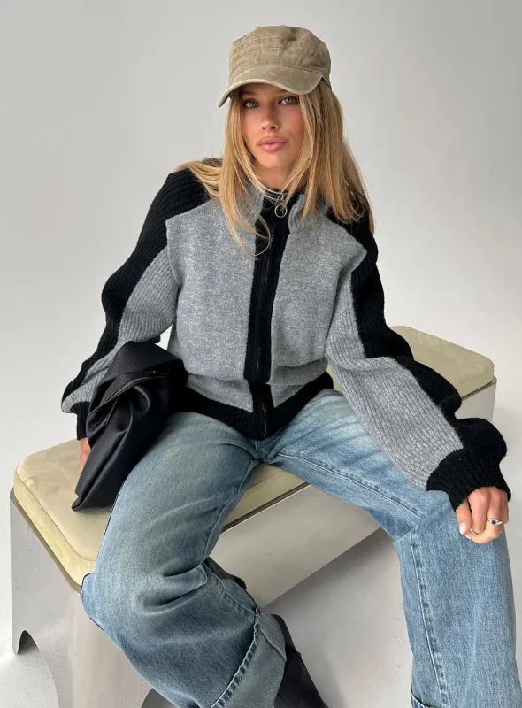 Asrar Jumper Grey / Black sold by Princess Polly