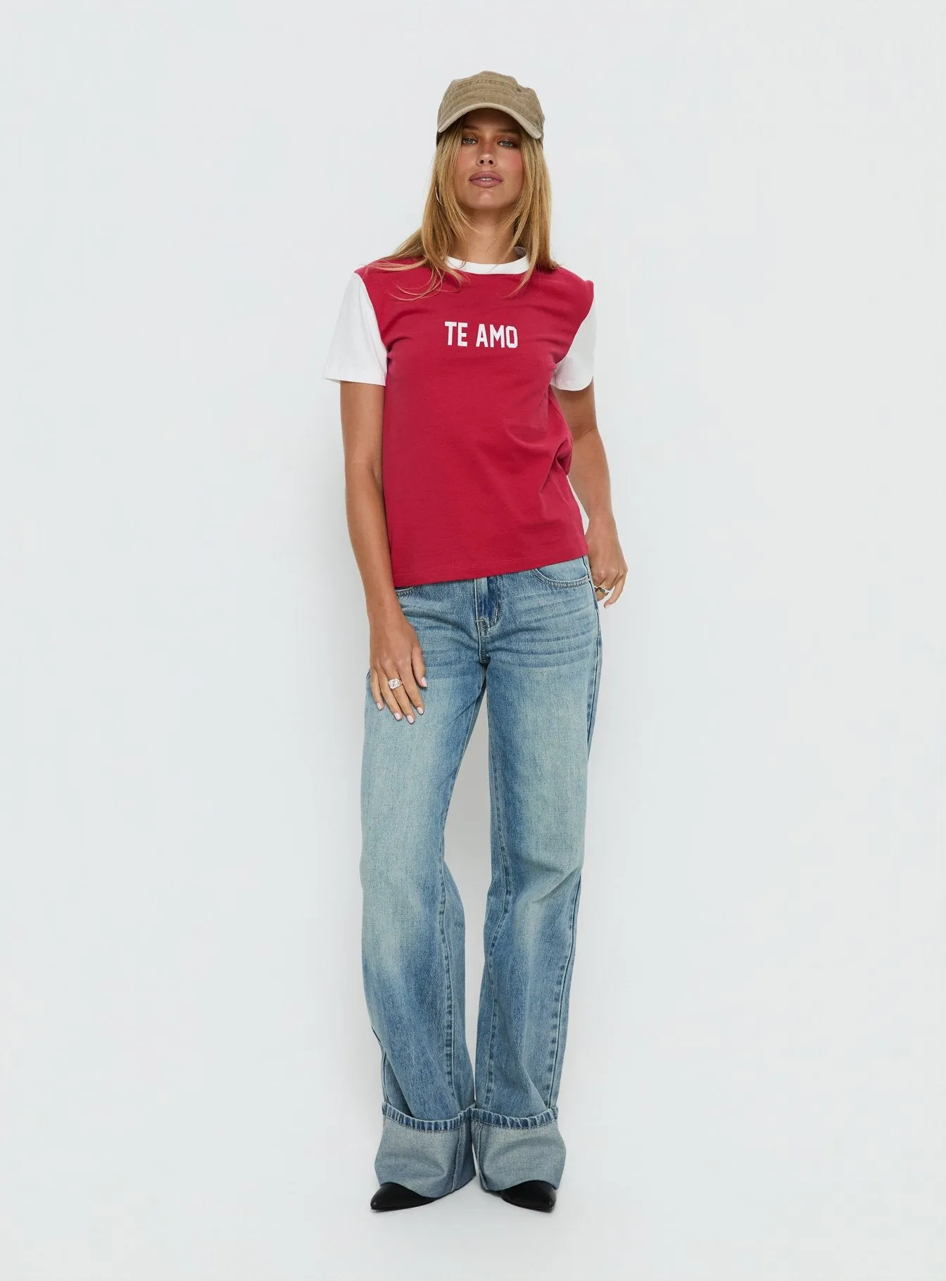 Te Amo Tee Crimson sold by Princess Polly product image thumbnail 3
