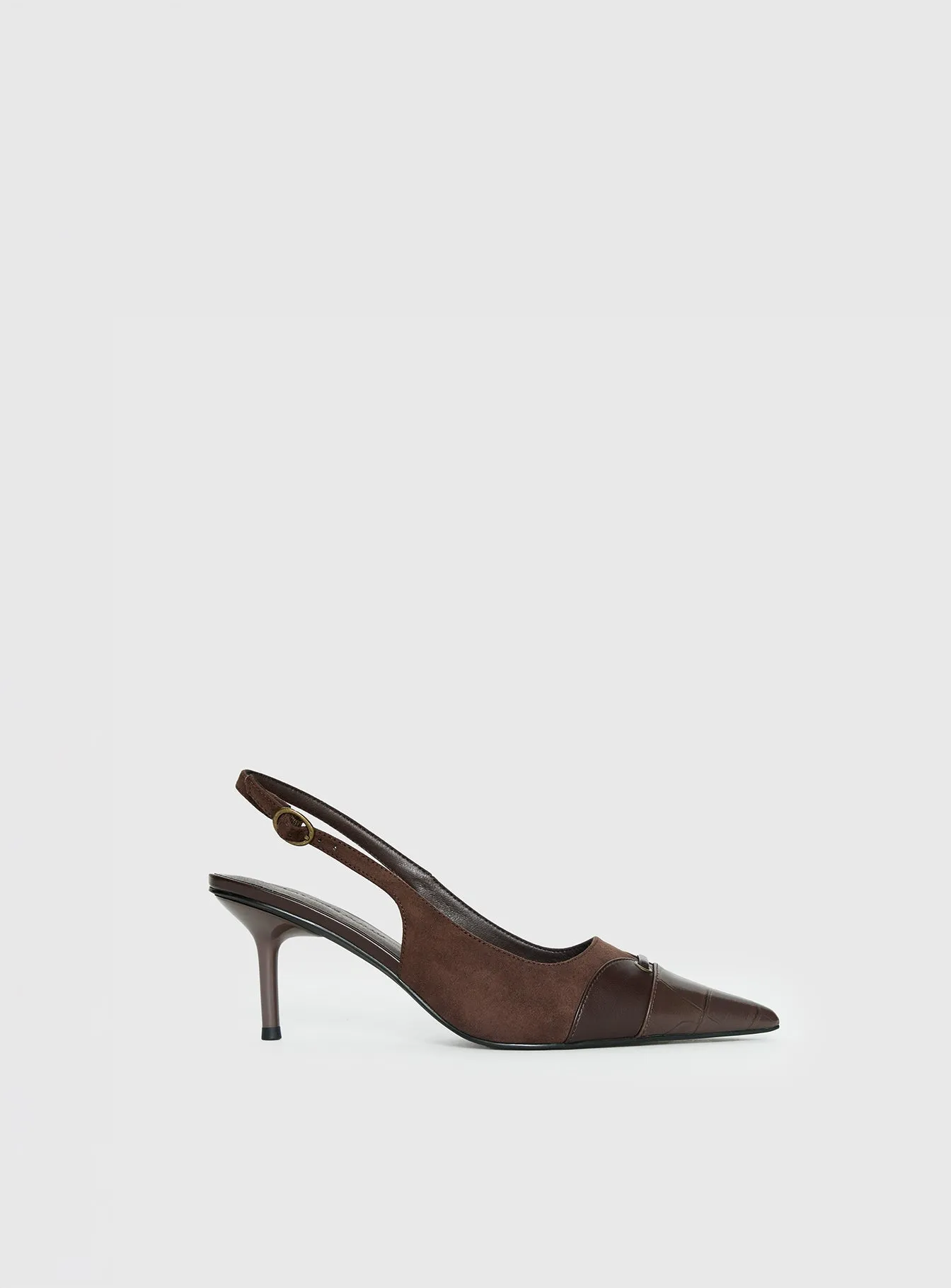 Tiptoe Slingback Heels Brown sold by Princess Polly product image thumbnail 2