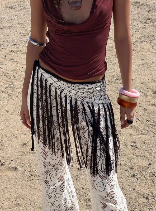 Karlotta Tassel Sarong Black sold by Princess Polly