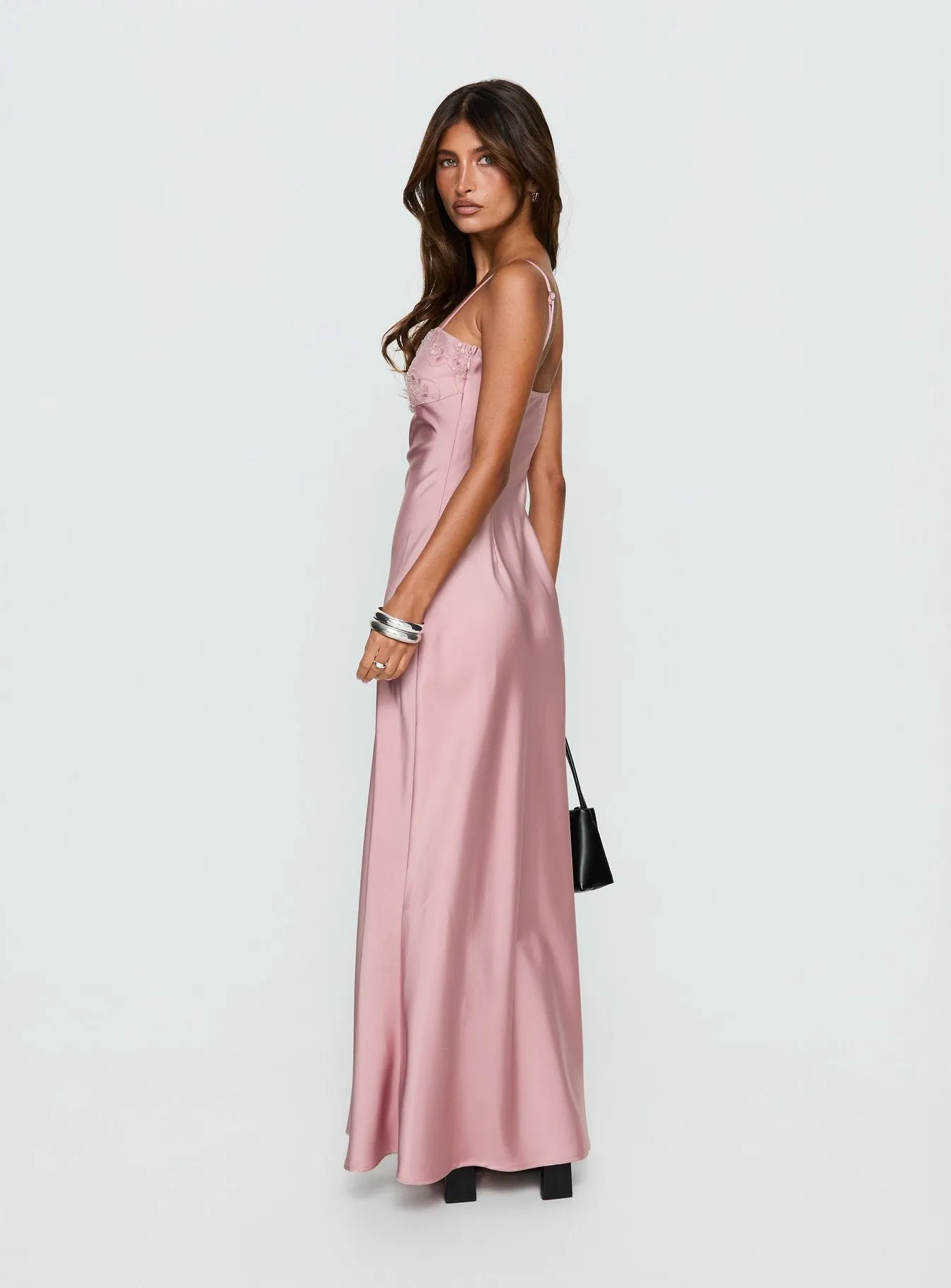 Engracia Sequin Maxi Dress Pink sold by Princess Polly product image thumbnail 5