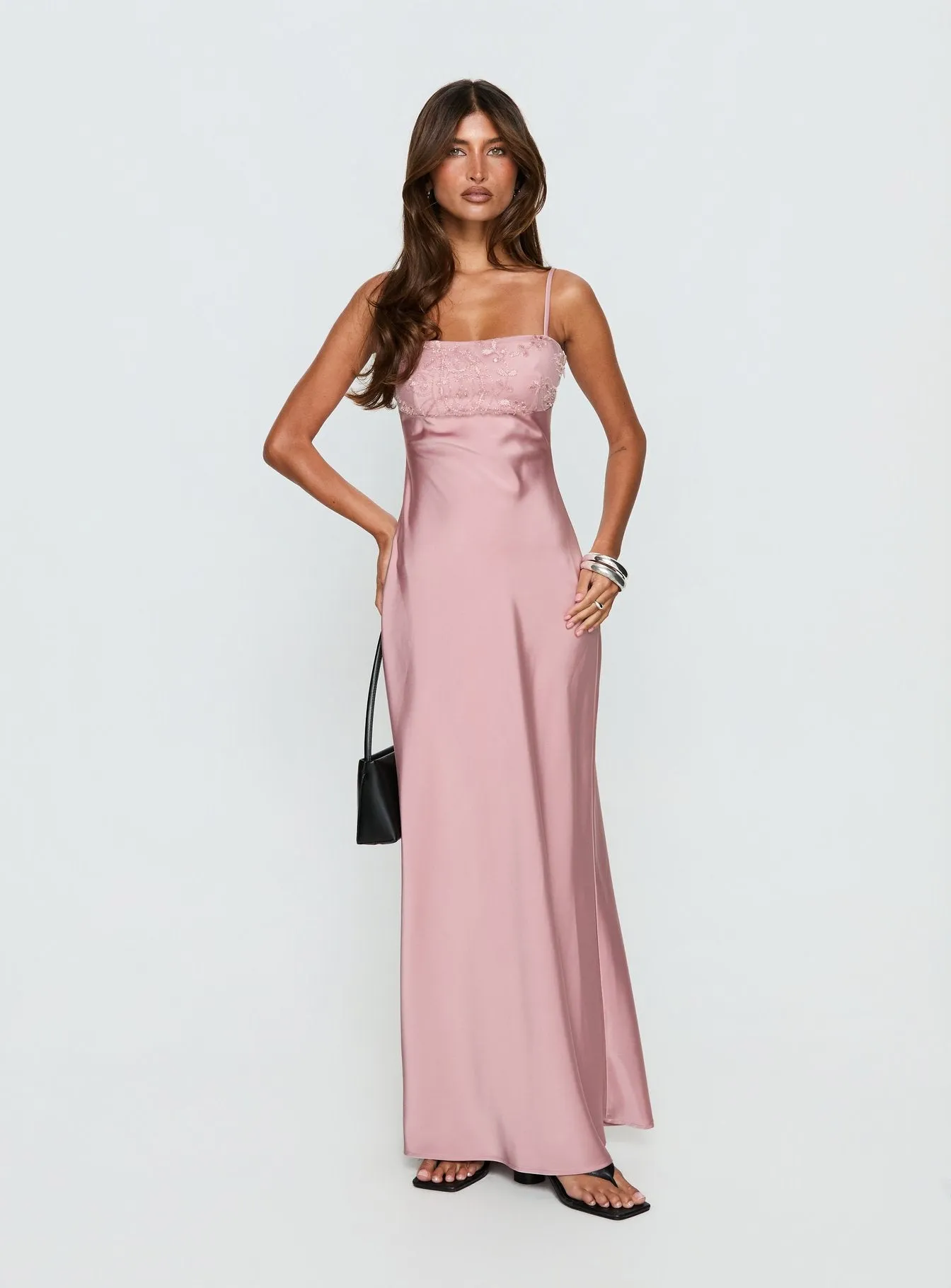 Engracia Sequin Maxi Dress Pink sold by Princess Polly product image thumbnail 2
