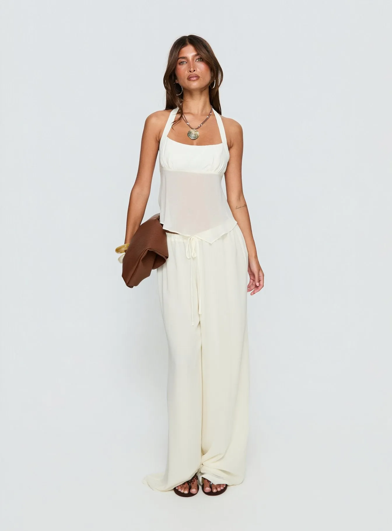 Finesse Halter Top Yellow sold by Princess Polly product image thumbnail 3