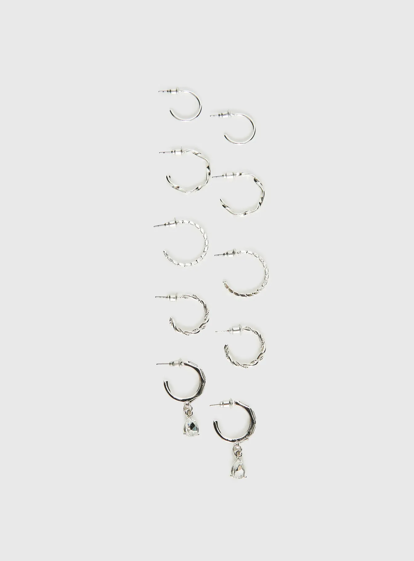 Delfine Earring Pack Silver sold by Princess Polly product image thumbnail 2