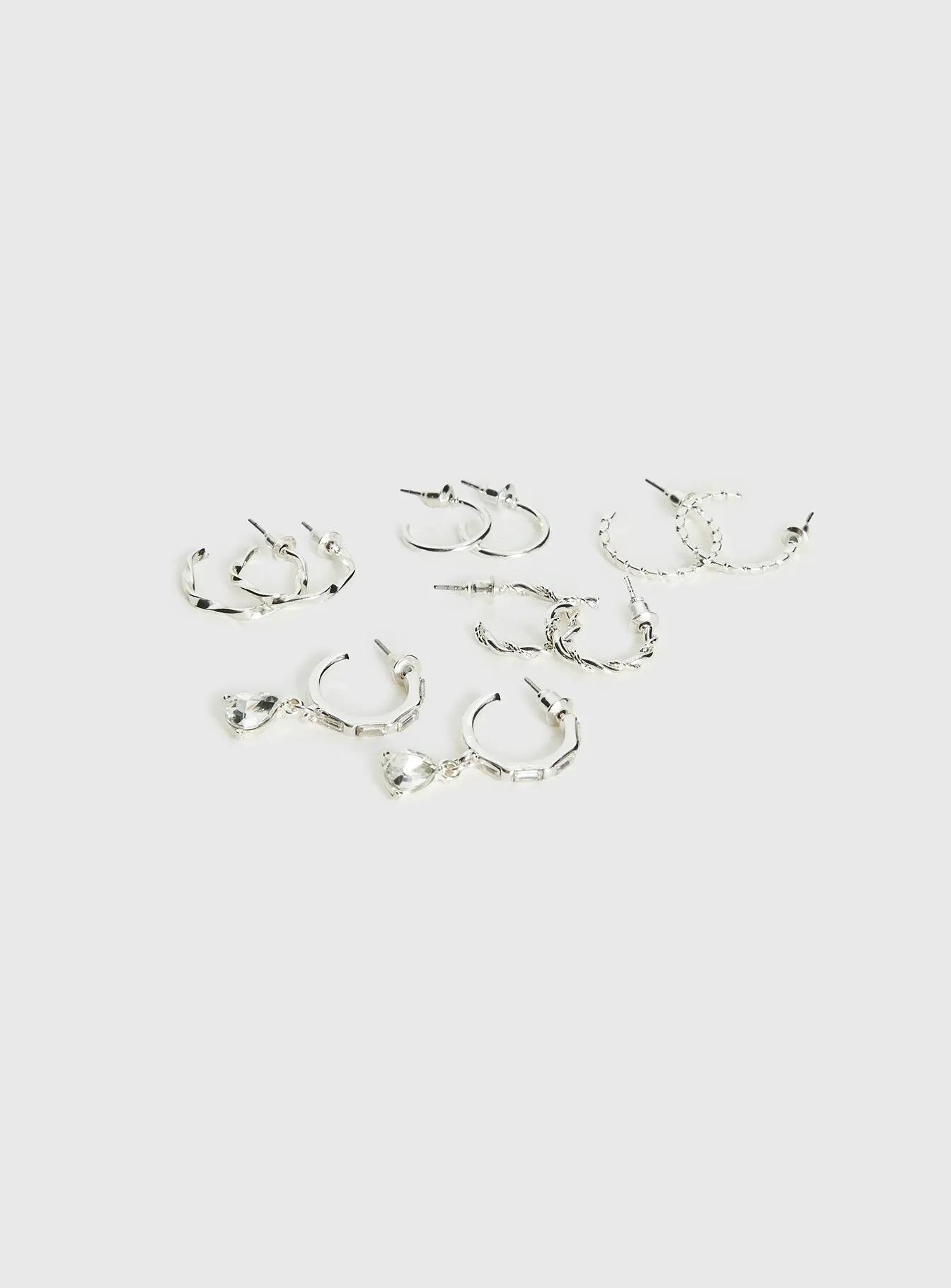 Delfine Earring Pack Silver sold by Princess Polly product image thumbnail 3