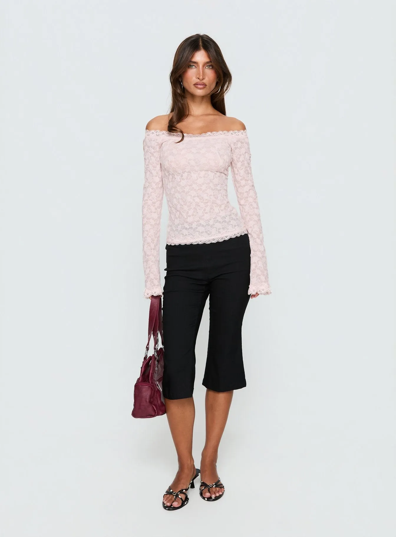 Mochapella Off The Shoulder Top Soft Pink sold by Princess Polly product image thumbnail 3