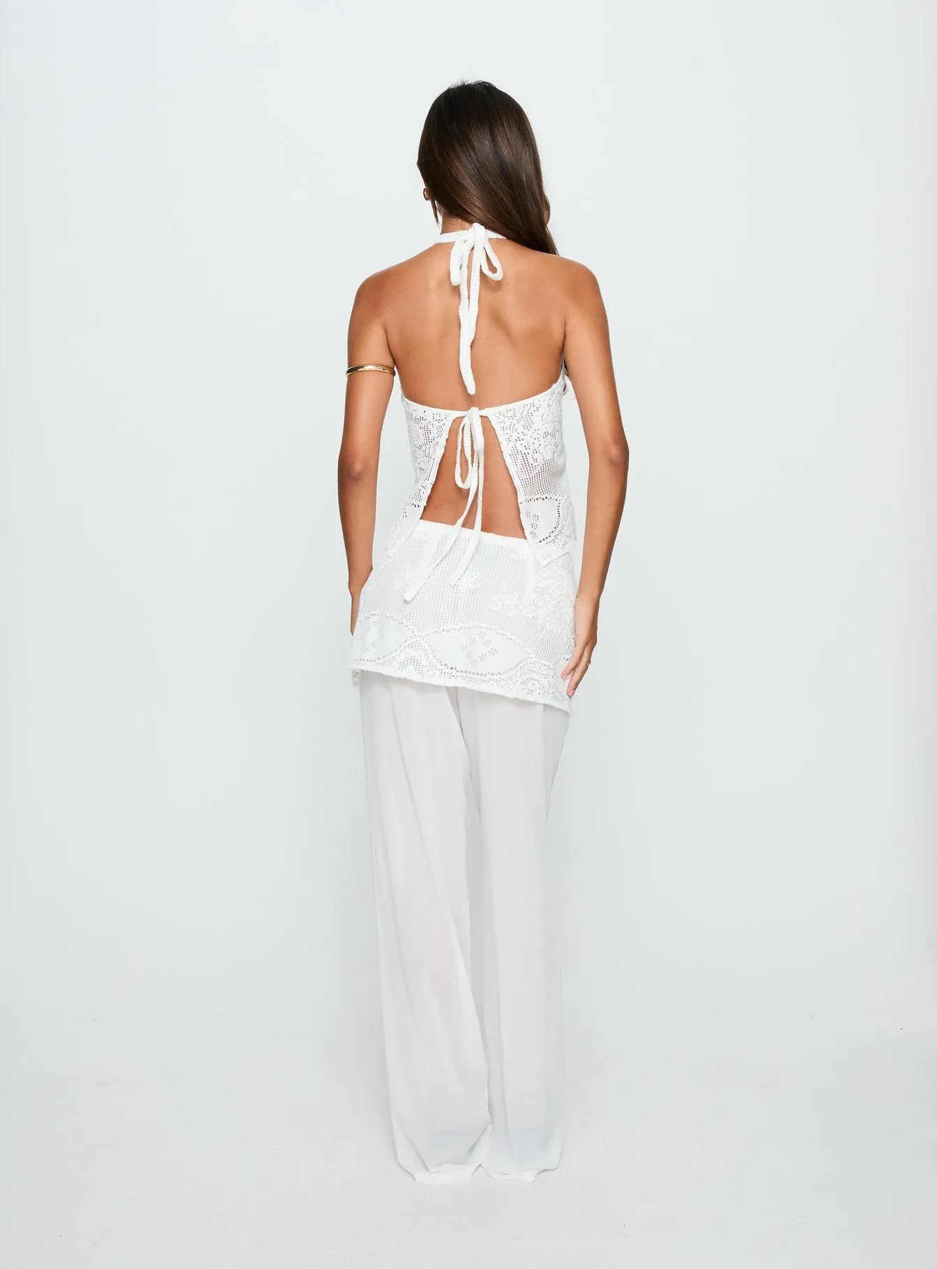 Claudie Layered Lace Straight Leg Pants White sold by Princess Polly product image thumbnail 5