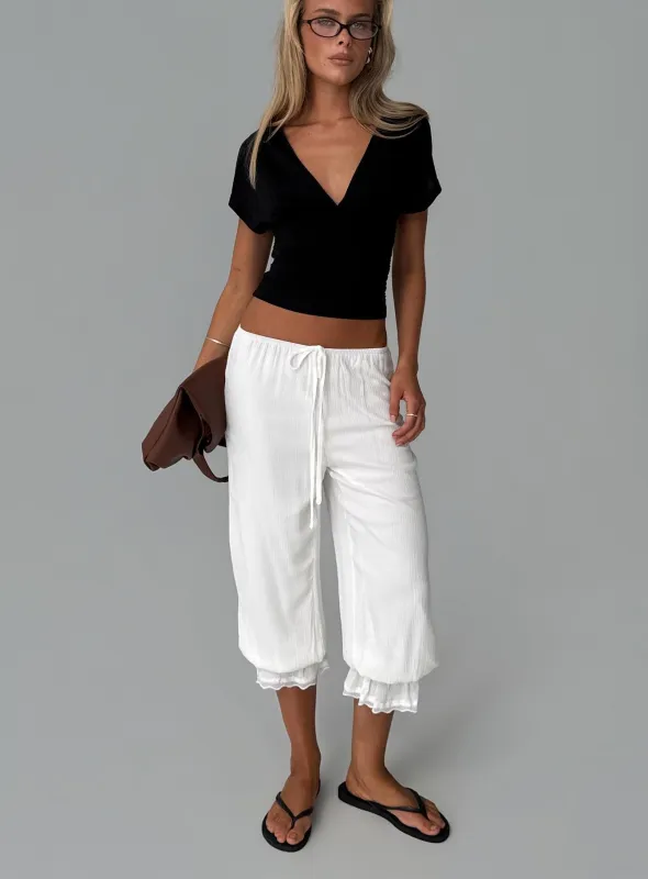 Basma Bloomer Trouser Pants Rayon White sold by Princess Polly