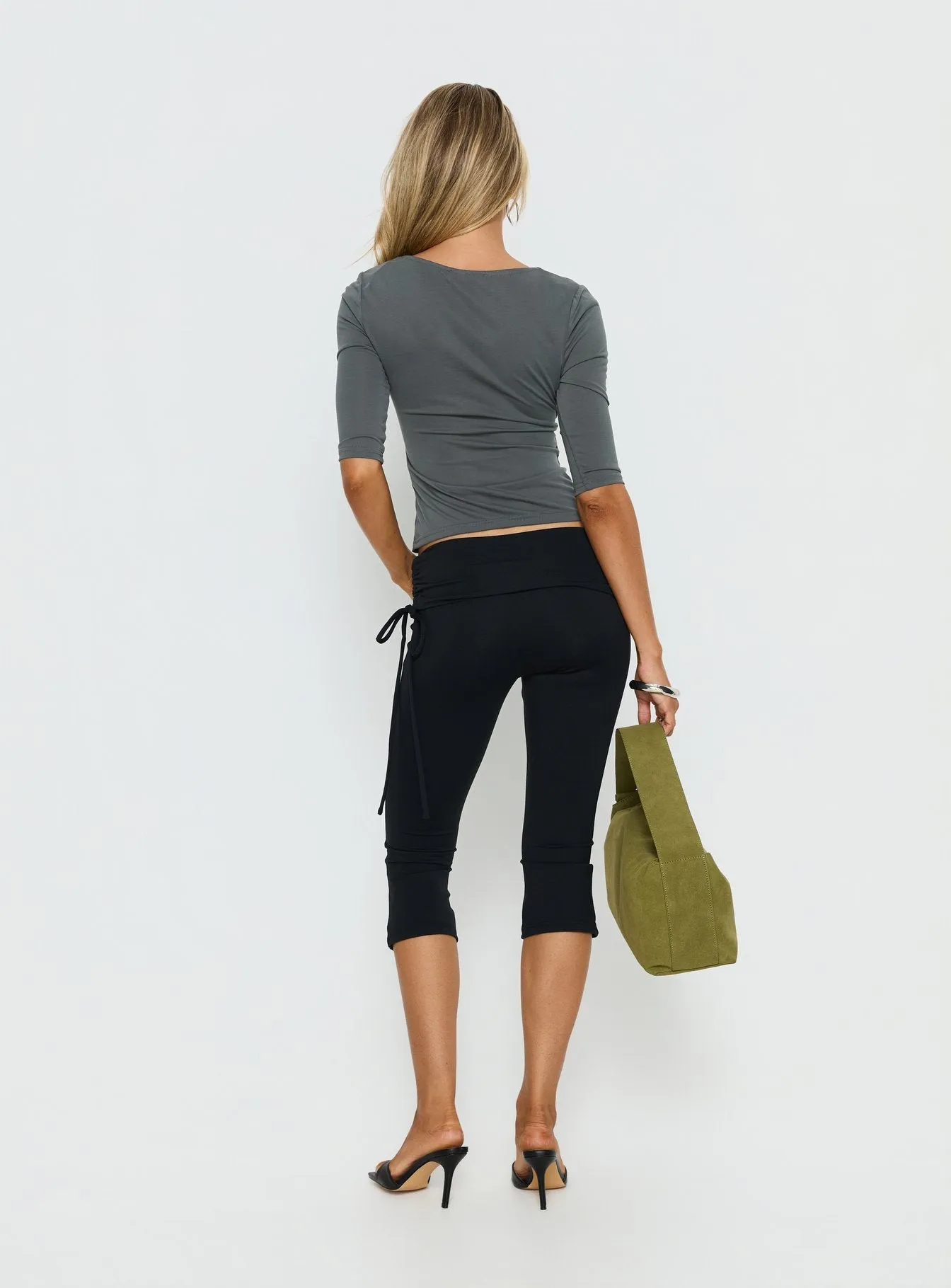 Bailor Channel Waistband Capri Pants Black sold by Princess Polly product image thumbnail 5