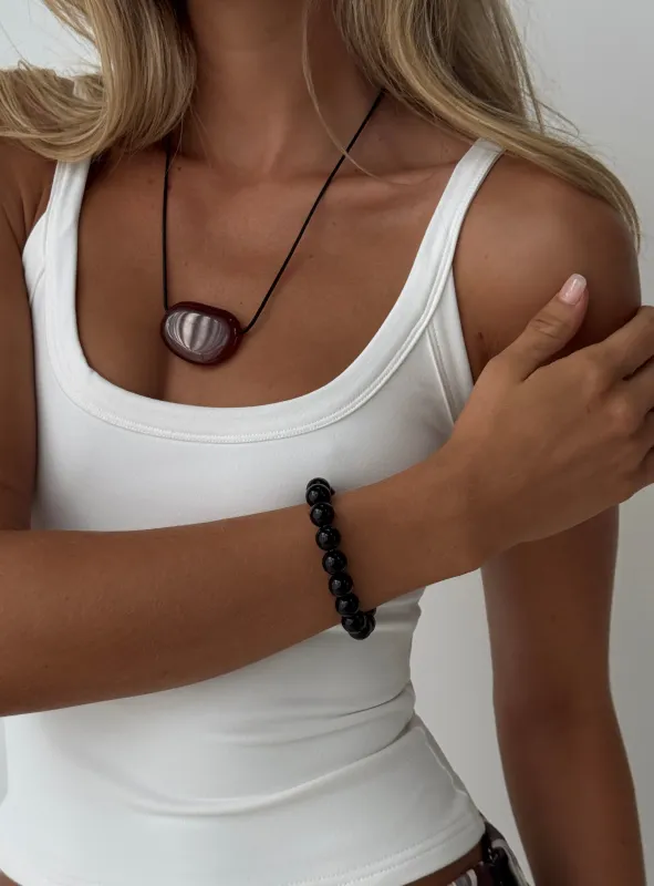 Orlynn Beaded Bracelet Black made by Princess Polly