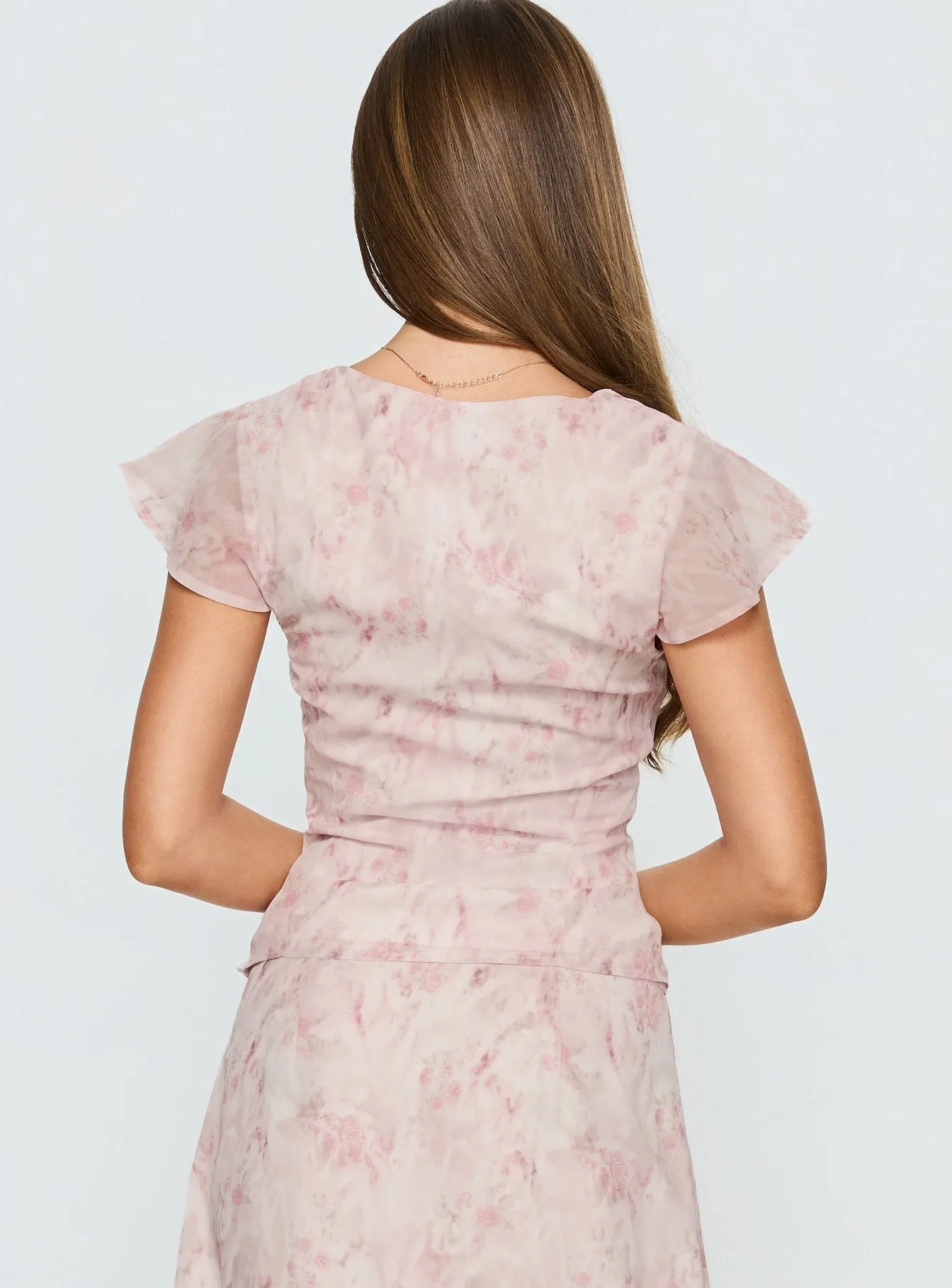 Avaline Lace Trim Blouse Top Pink sold by Princess Polly product image thumbnail 5