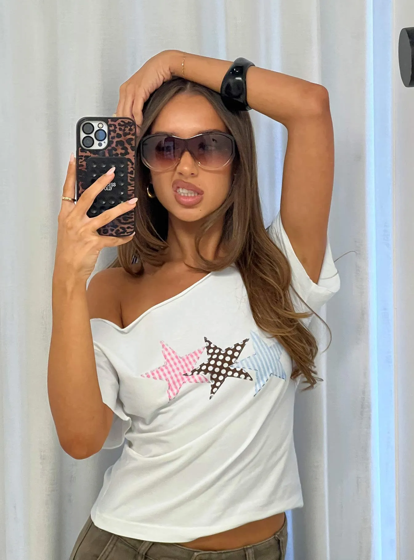 Starry Girl Loose Graphic Top White sold by Princess Polly product image thumbnail 2