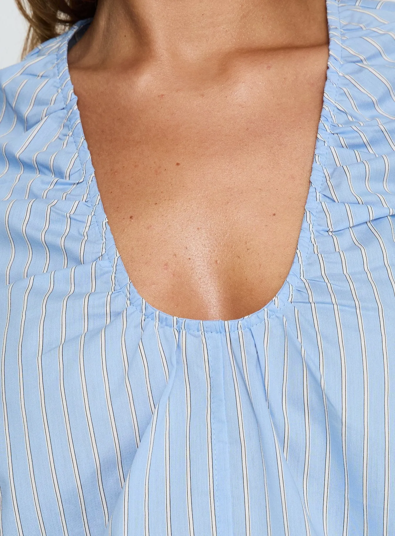 Carambola Ruched Sleeveless Top Blue sold by Princess Polly product image thumbnail 5