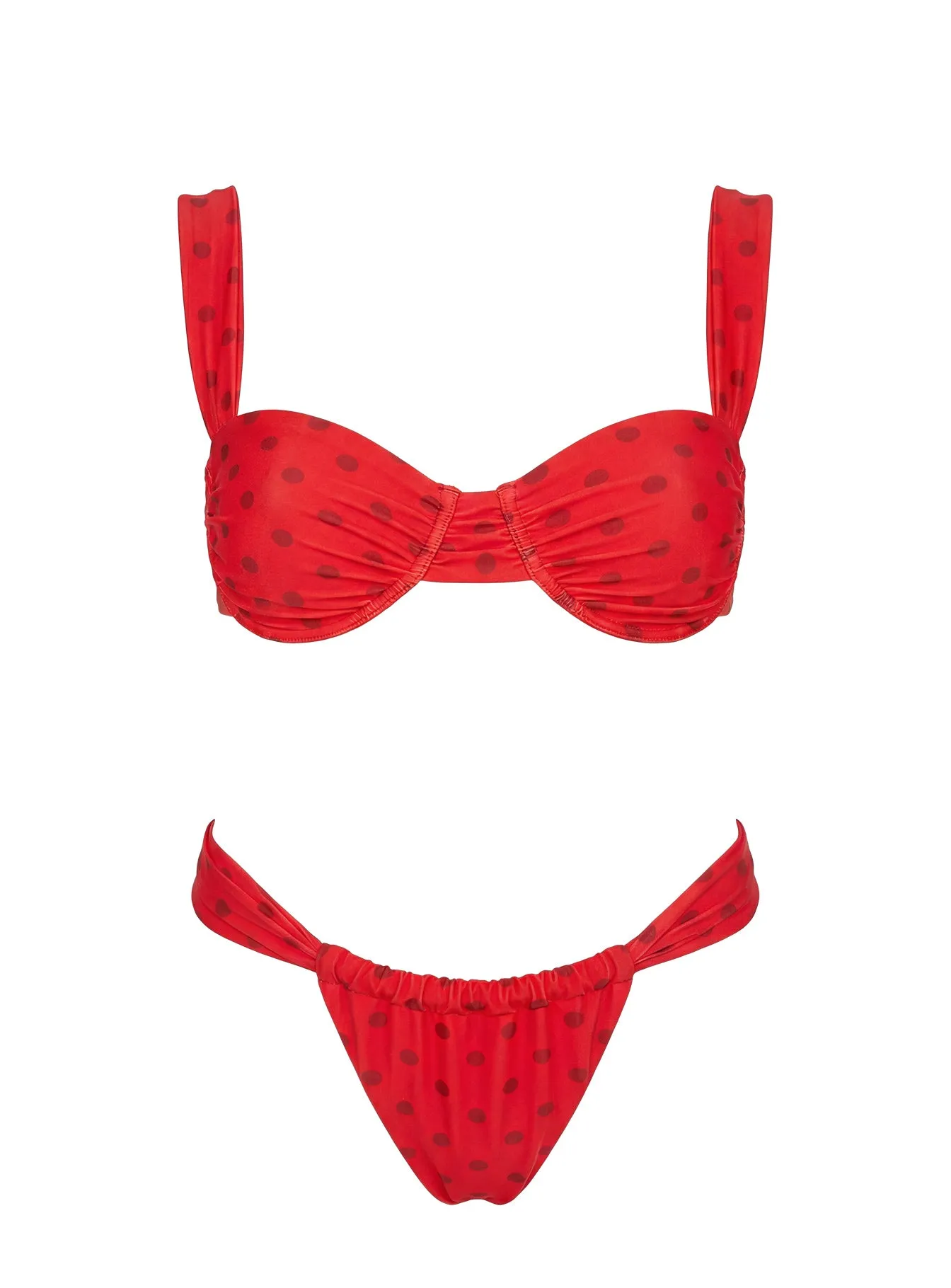 Calbira Cheeky Bikini Bottoms Red Polka sold by Princess Polly product image thumbnail 5